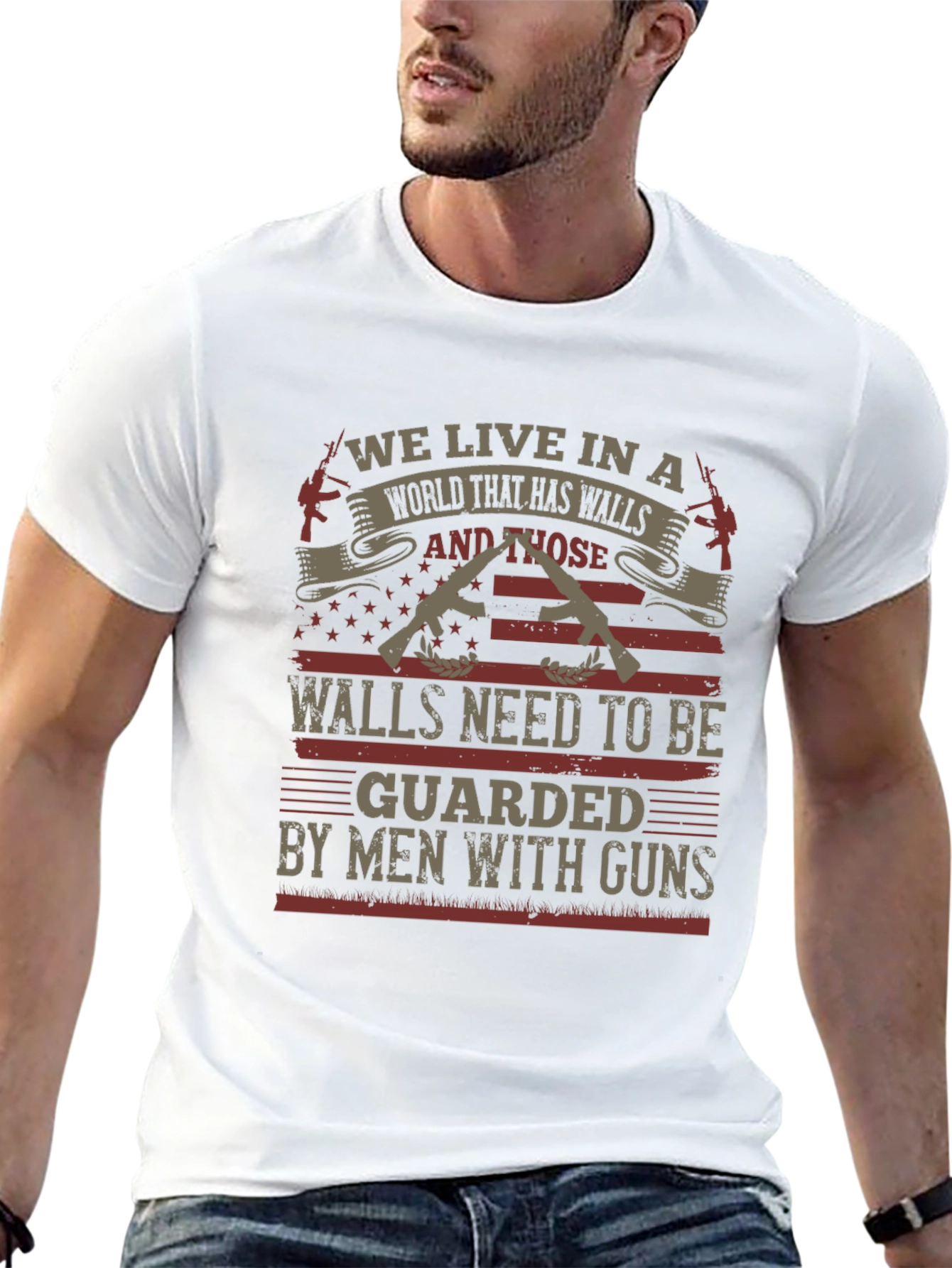 Patriotic We Live In A World T-Shirt