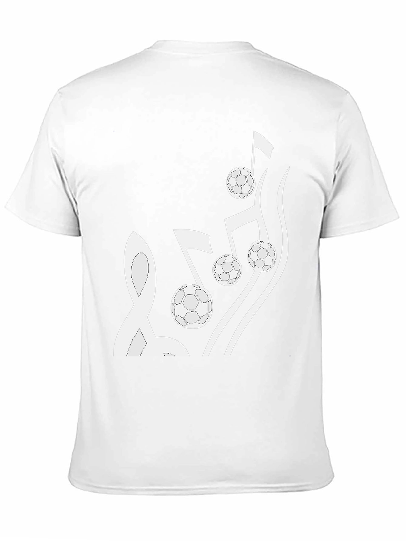 Musical Soccer Tee - Black Cotton Graphic T-Shirt