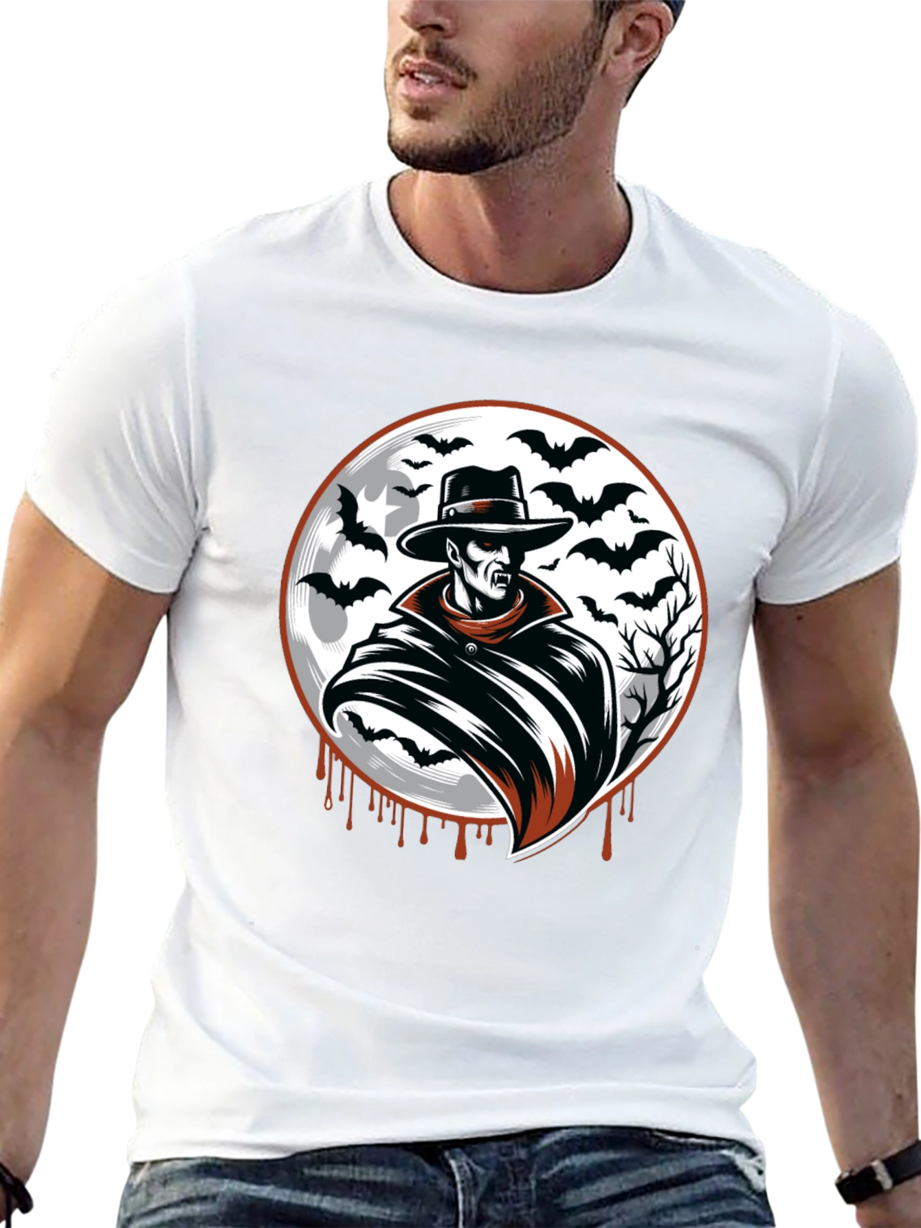 Vampire Bat Graphic Black T-Shirt