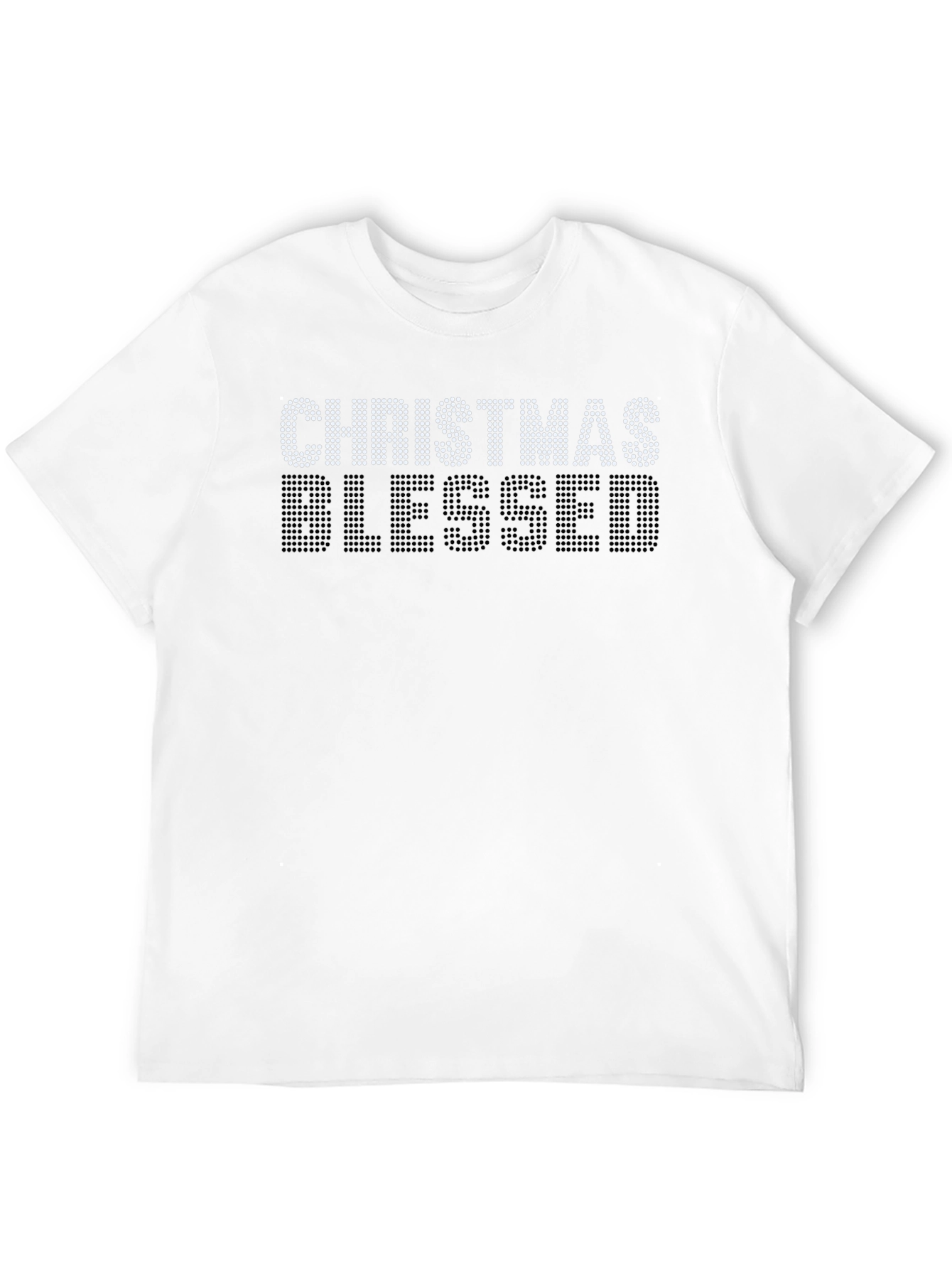 Christmas Blessed Tee - Rhinestone Holiday T-Shirt