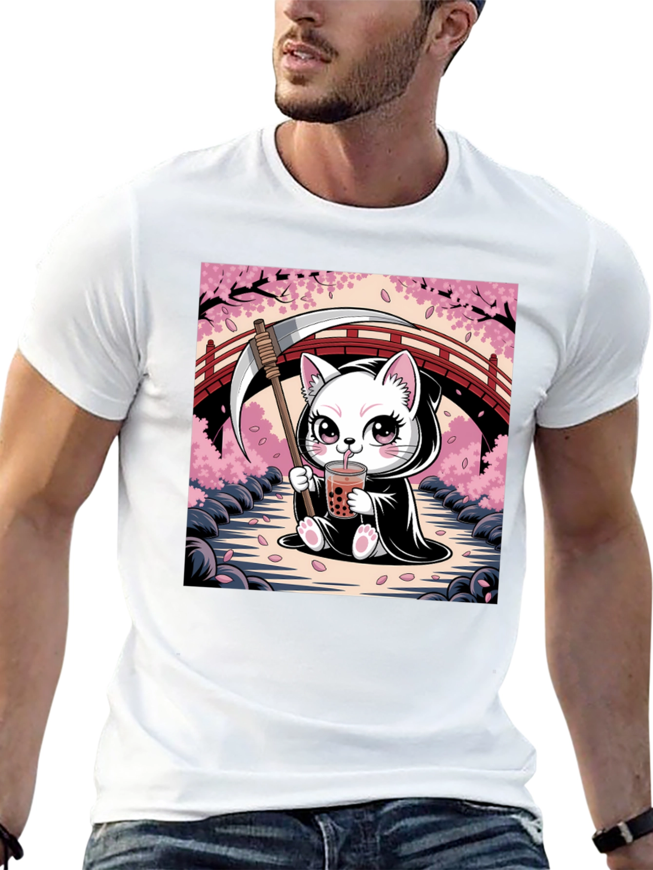 Cute Grim Reaper Kitten T-Shirt