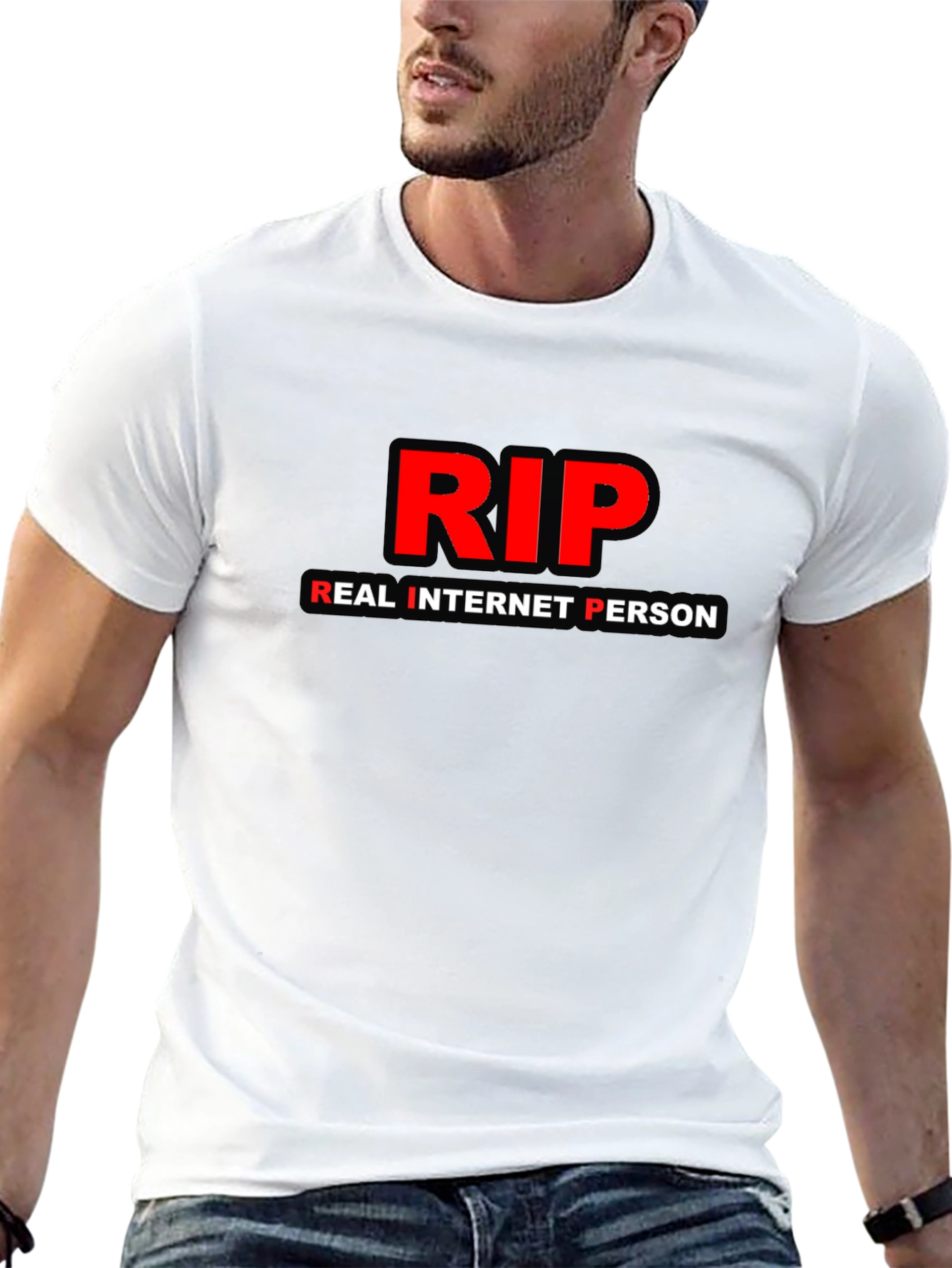 RIP Real Internet Person Graphic T-Shirt - Black