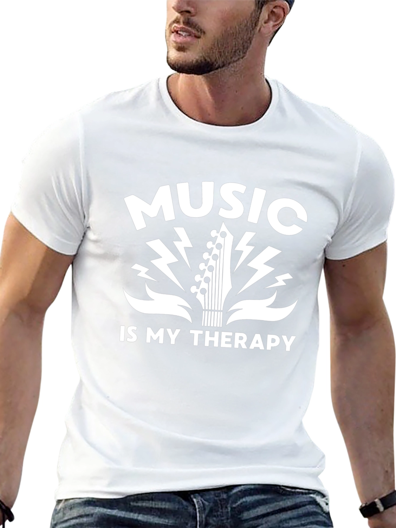 Music Is My Therapy Graphic T-Shirt