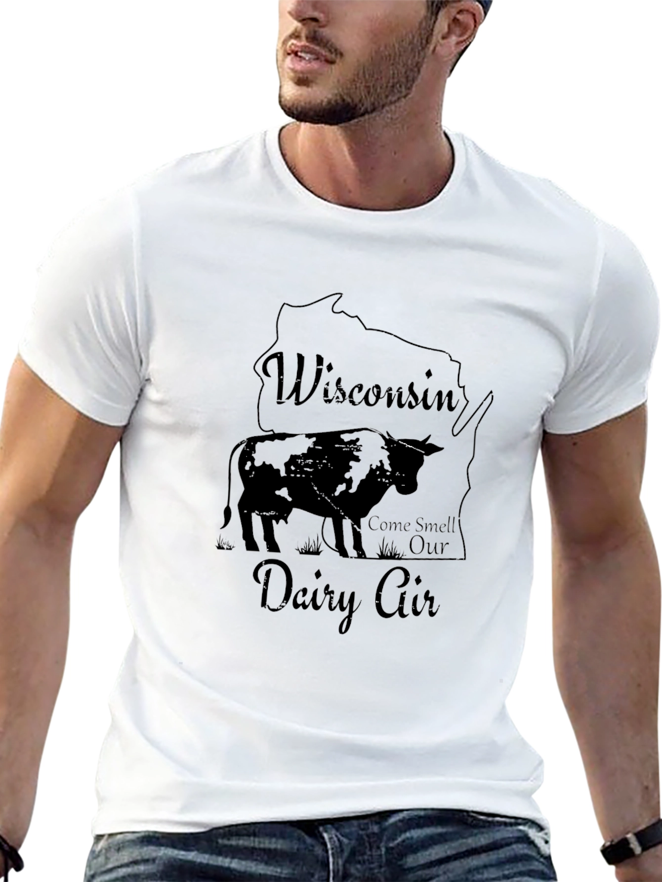 Wisconsin Dairy Air T-Shirt - Novelty Graphic Tee