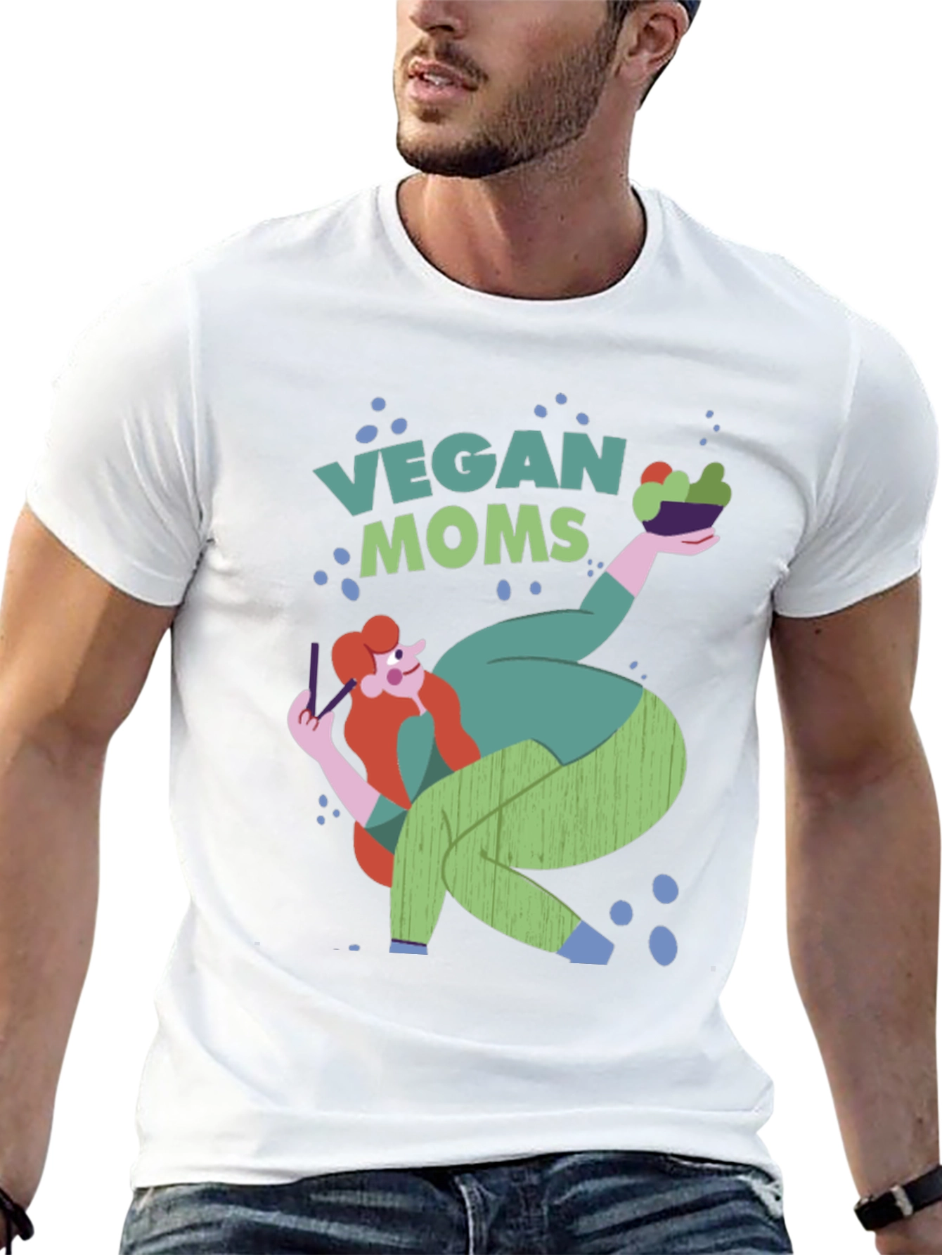 Vegan Moms Graphic T-Shirt Unique Design Tee
