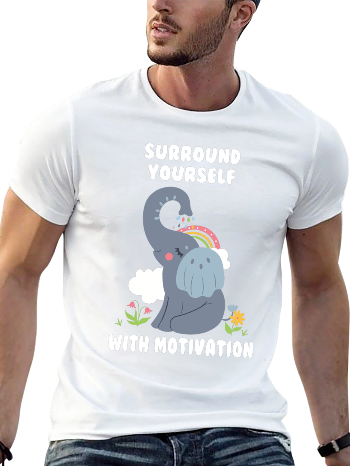 Motivational Elephant Graphic T-Shirt