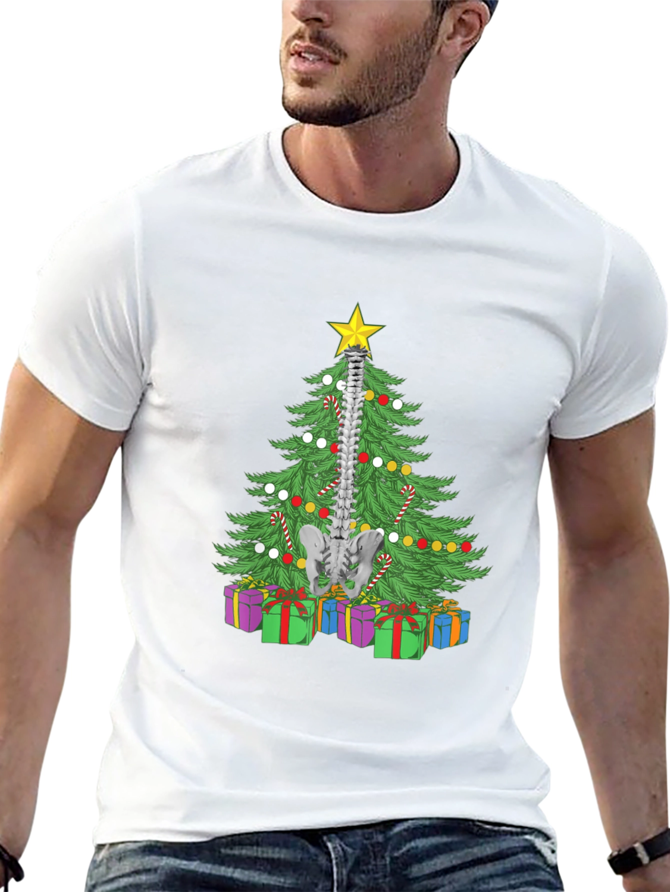 Chiropractor Christmas Tree Spine T-Shirt