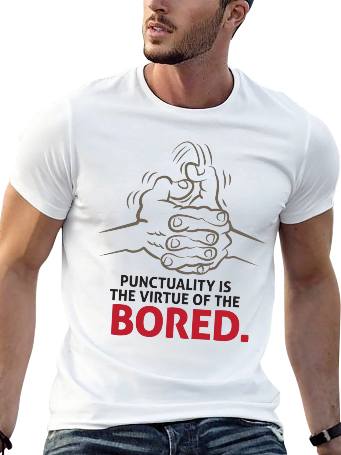 Punctuality is the Virtue of the Bored T-Shirt