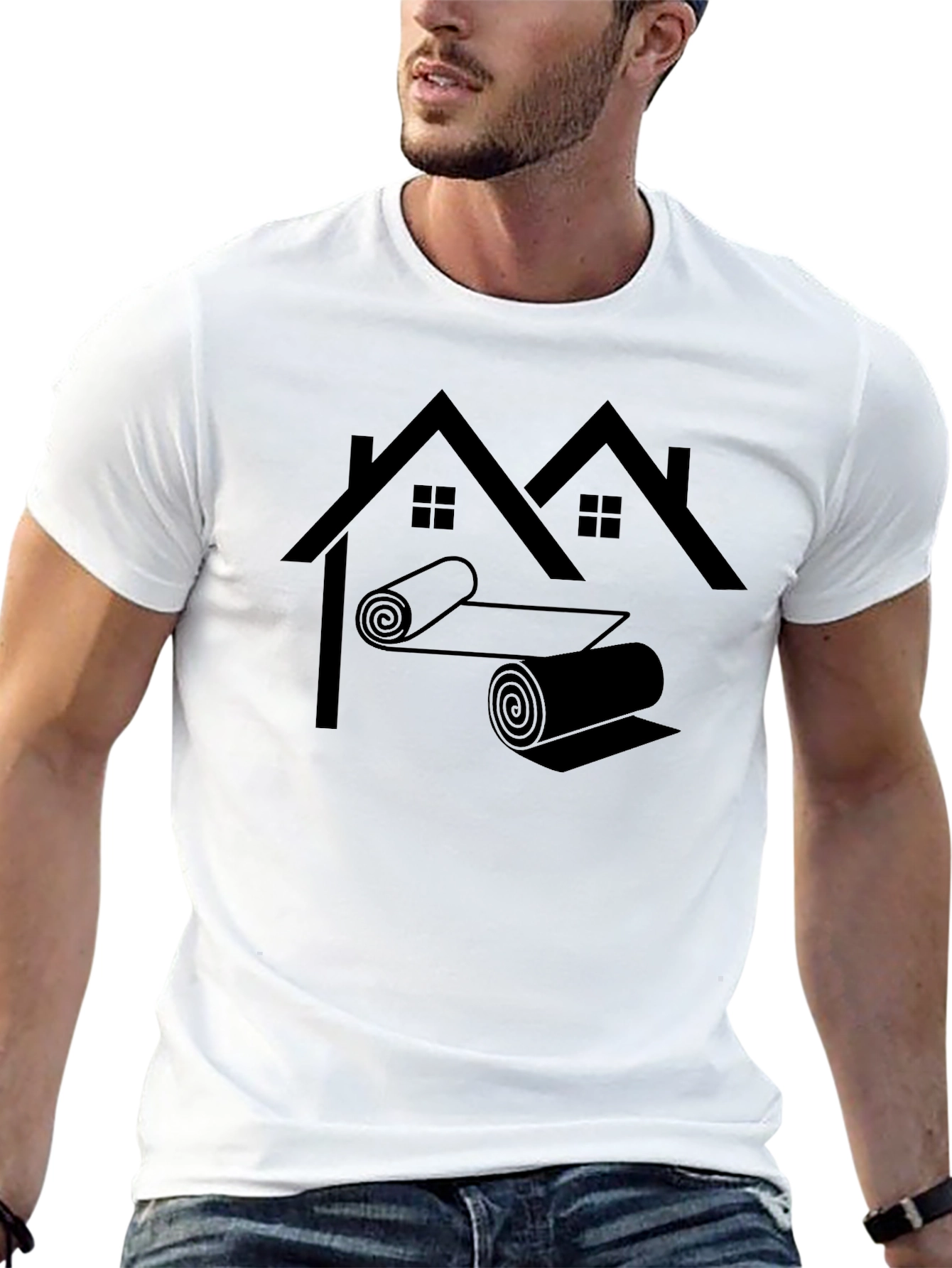Roofer T-Shirt - Home Building Black Tee