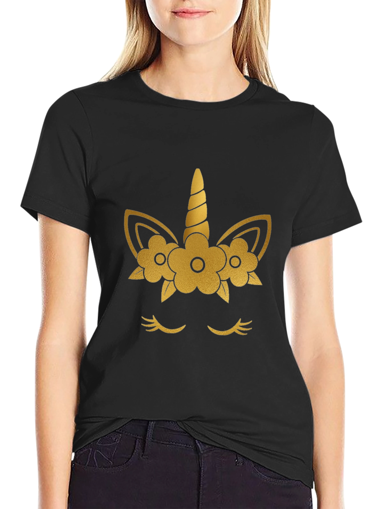 Unicorn Tee - Gold Foil Design