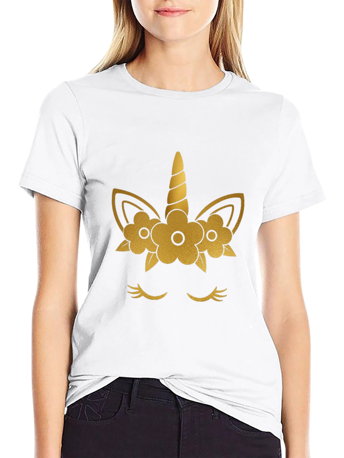Unicorn Tee - Gold Foil Design