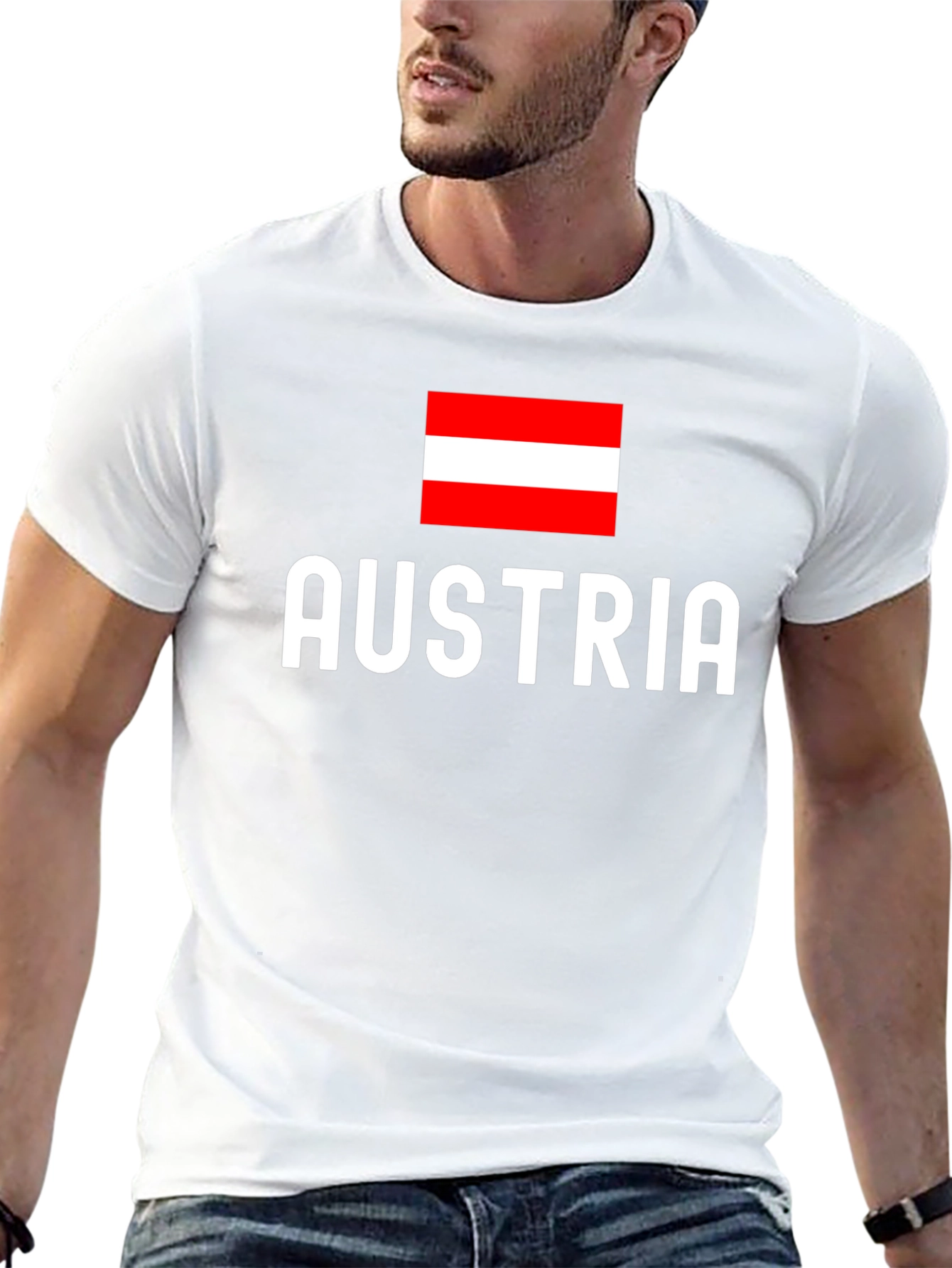 Austria Flag T-Shirt - Black Tee Austrian Pride