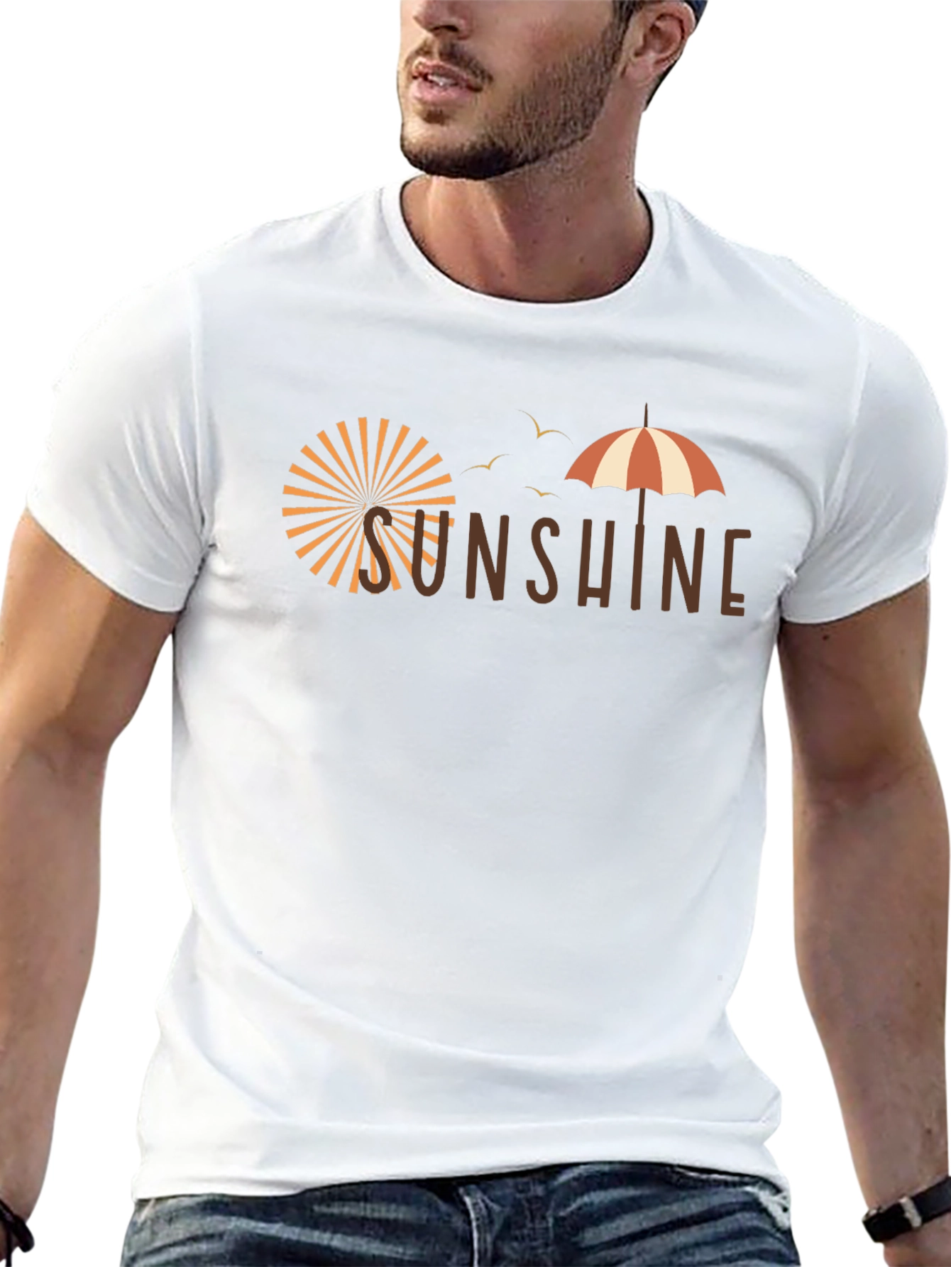 Sunshine Graphic Tee - Comfort Fit Black T-Shirt