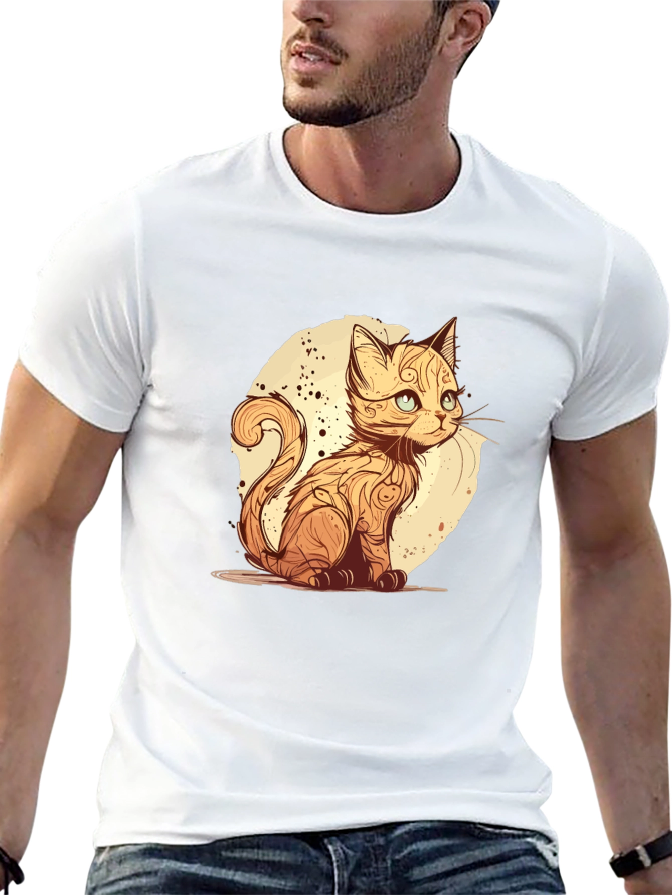 Cat Art T-Shirt - Stylish Graphic Tee