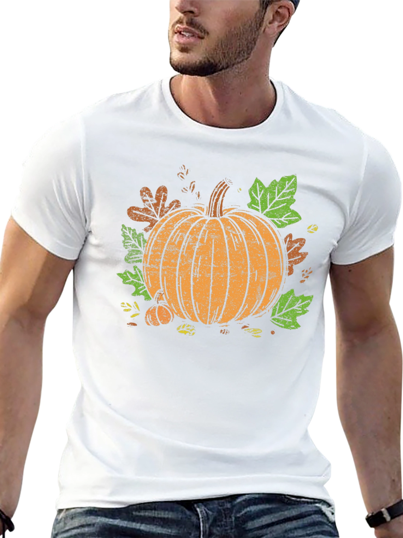 Fall Harvest Pumpkin T-Shirt - Festive Autumn Design