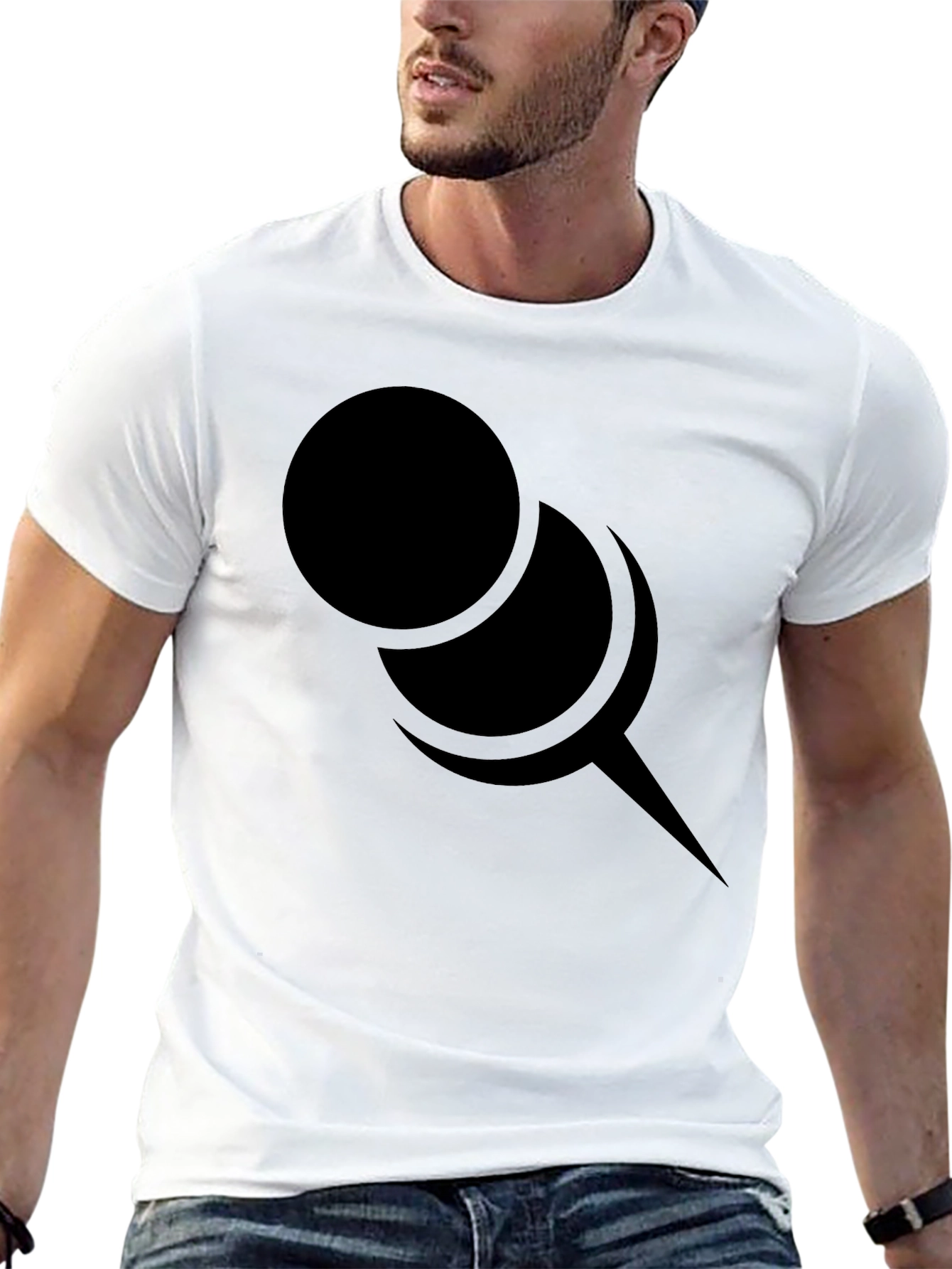 Abstract Pin Graphic T-Shirt