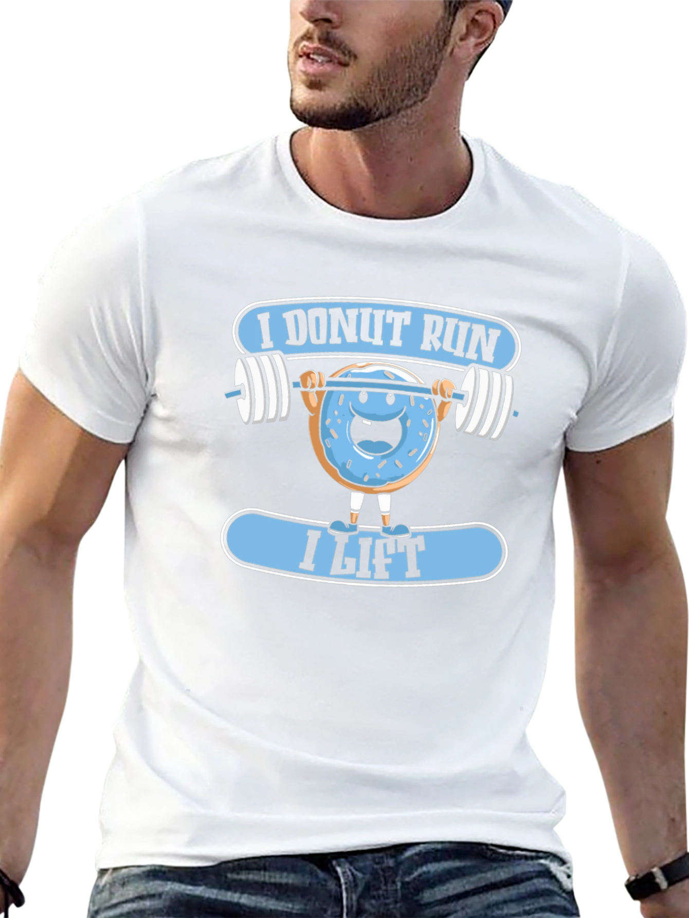I Donut Run I Lift Funny Workout T-Shirt