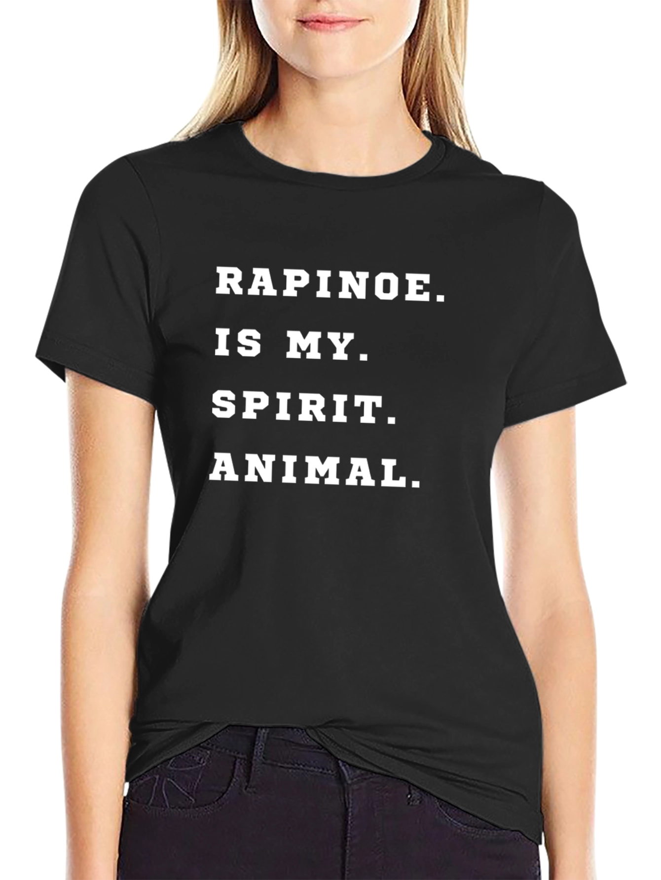 Rapinoe Spirit Animal Black Graphic Tee