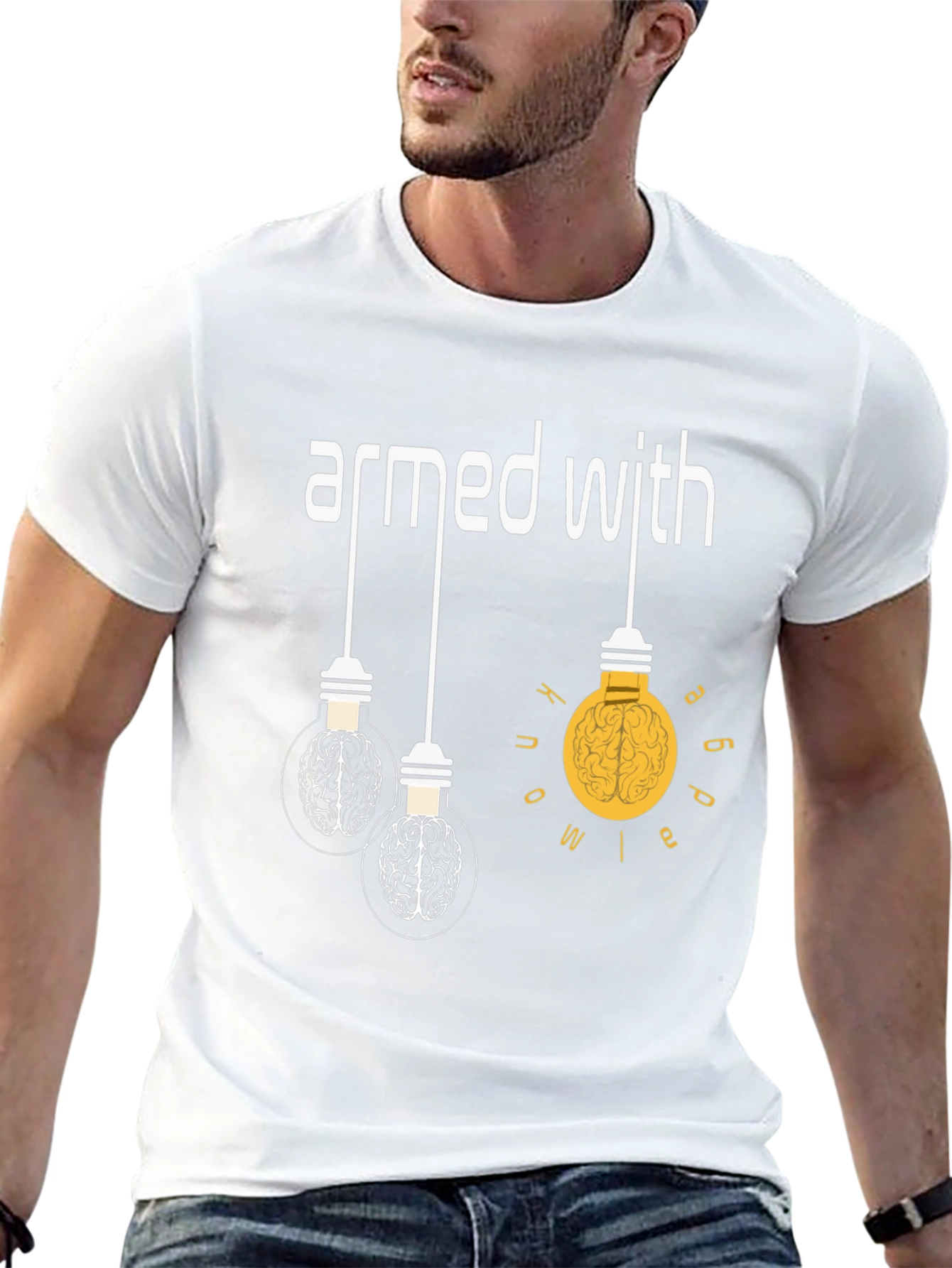 Armed With Ideas Graphic T-Shirt - Brain Power