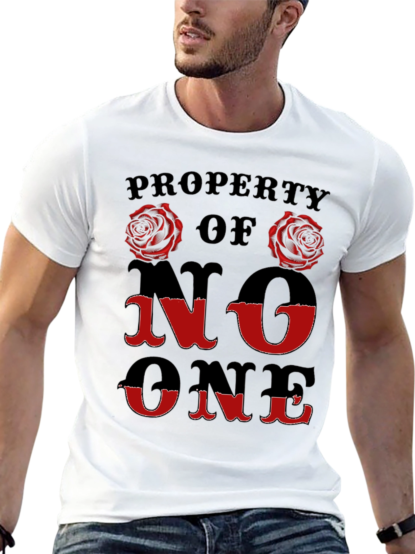 Property Of No One Rose Graphic T-Shirt