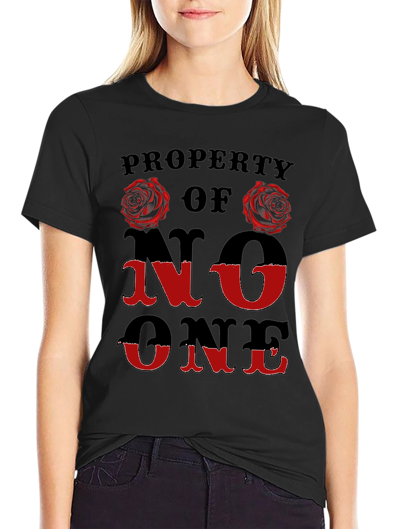 Property Of No One Rose Graphic T-Shirt