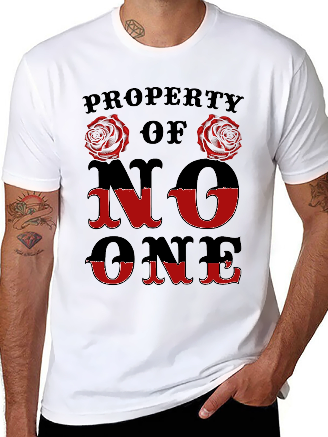 Property Of No One Rose Graphic T-Shirt