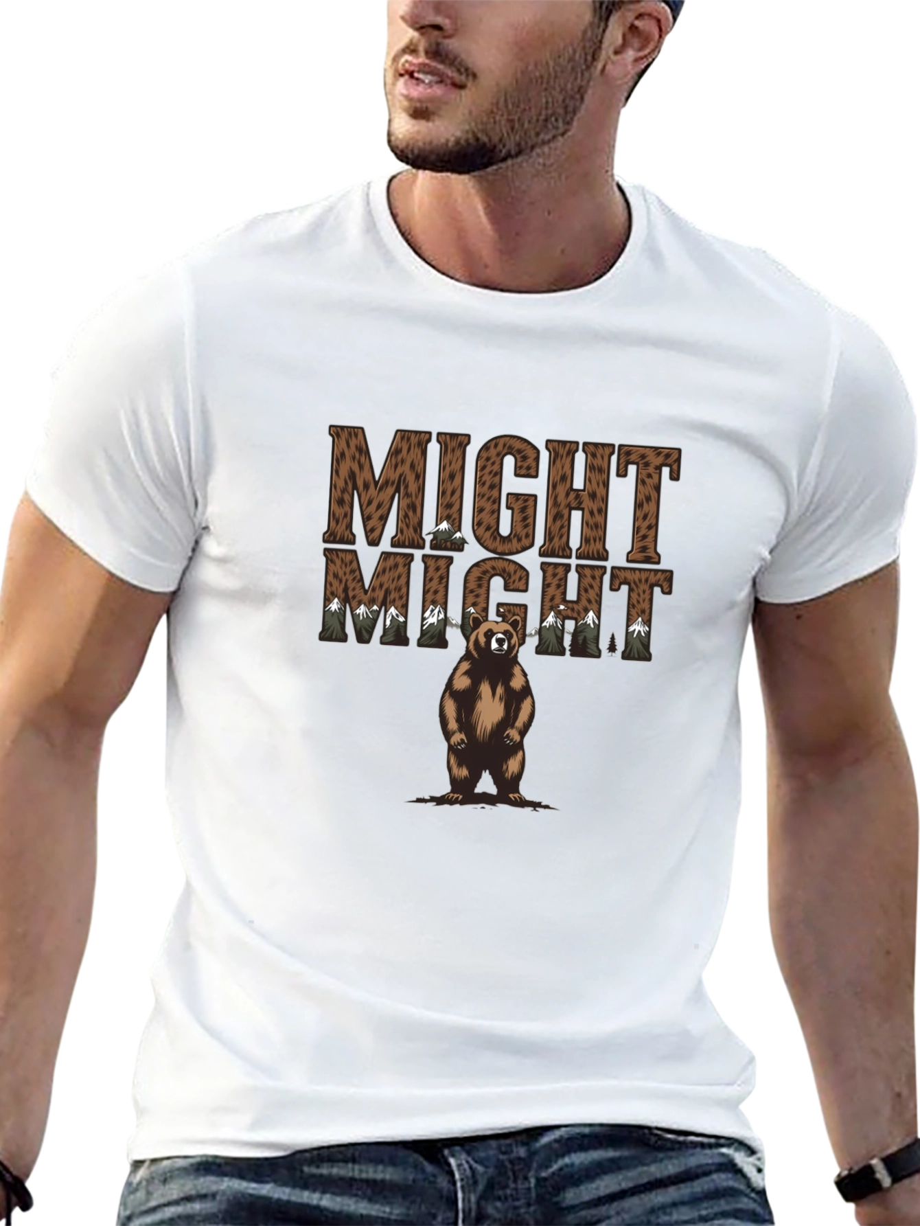 MIGHT MIGHT Bear Graphic T-Shirt