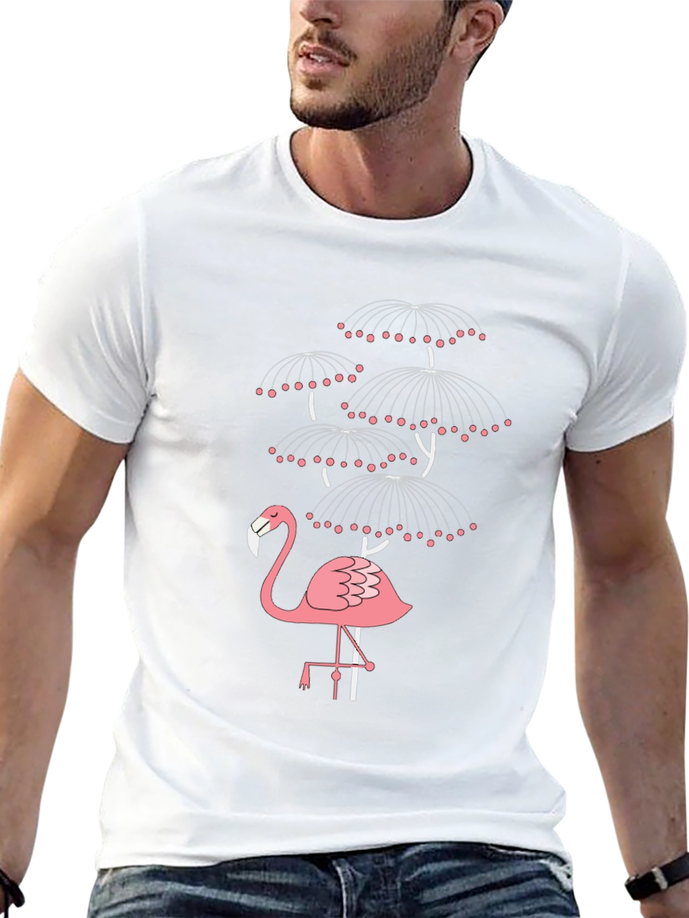 Flamingo Graphic Print T-Shirt