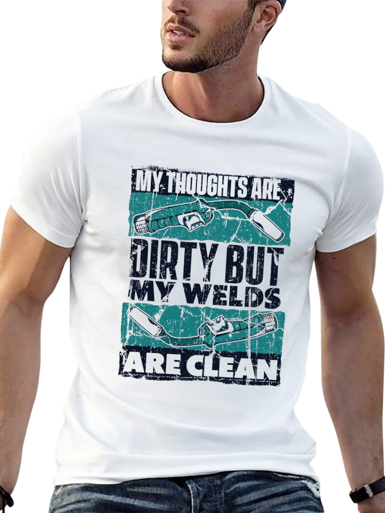 Welder T-Shirt: Dirty Mind Clean Welds