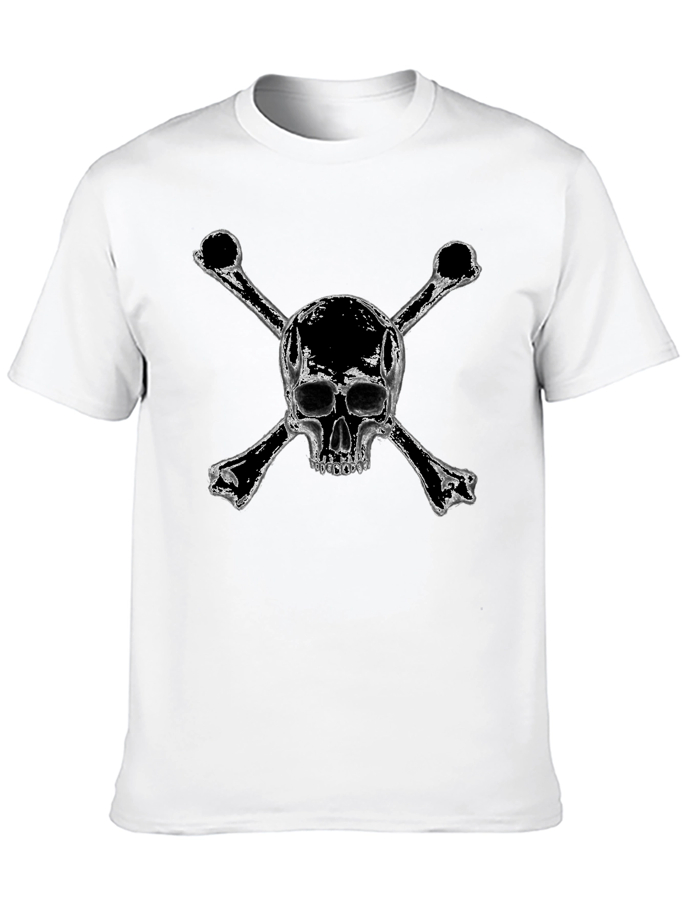 Edgy Skull & Crossbones Black T-Shirt