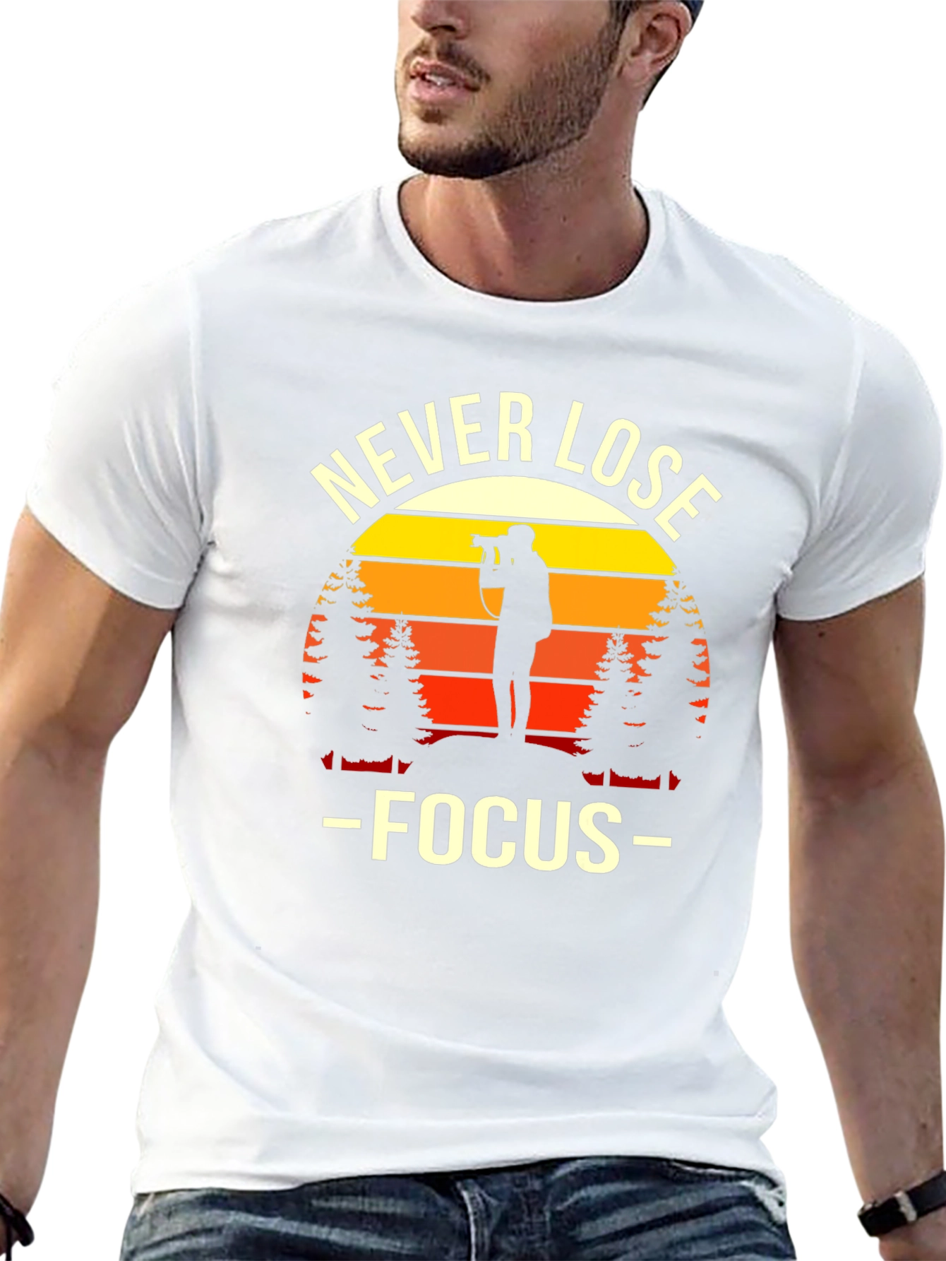 Never Lose Focus Photographer Sunset Graphic Tee