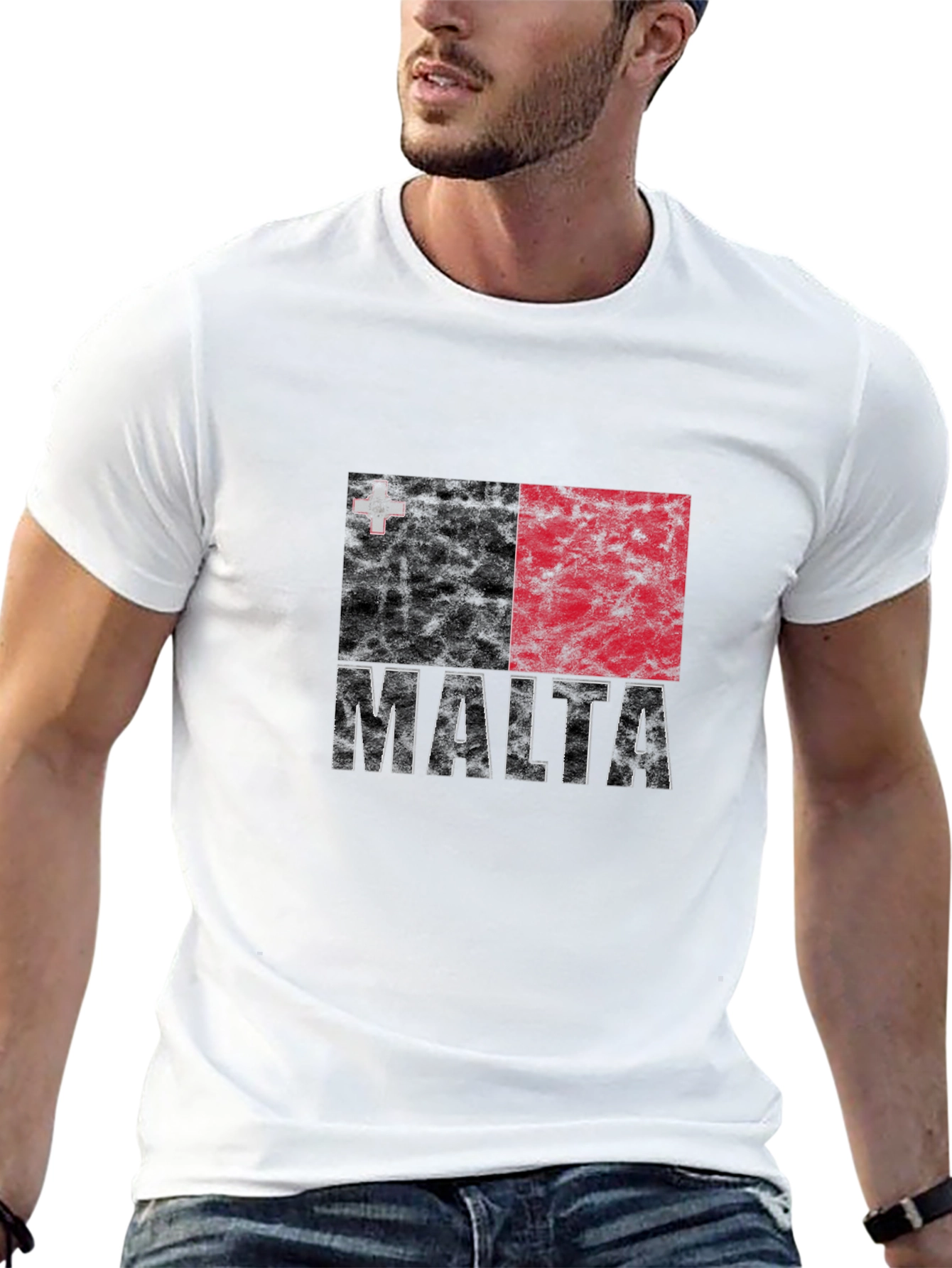 Malta Flag Grunge Graphic Tee