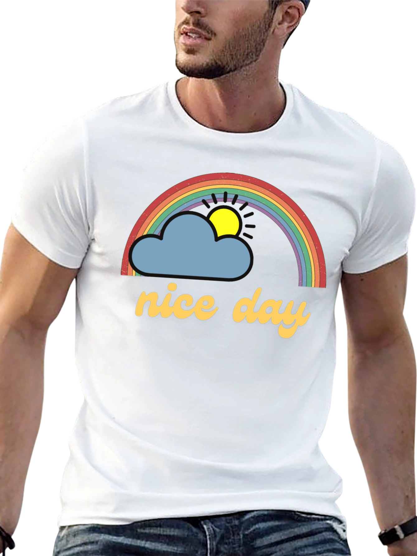 Nice Day Rainbow Cloud T-Shirt