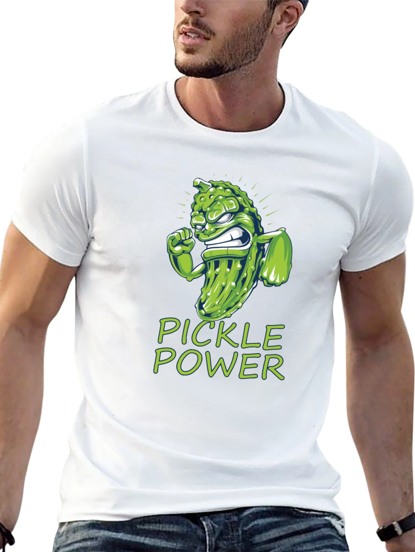 Pickle Power Graphic Tee - Funny Foodie Shirt