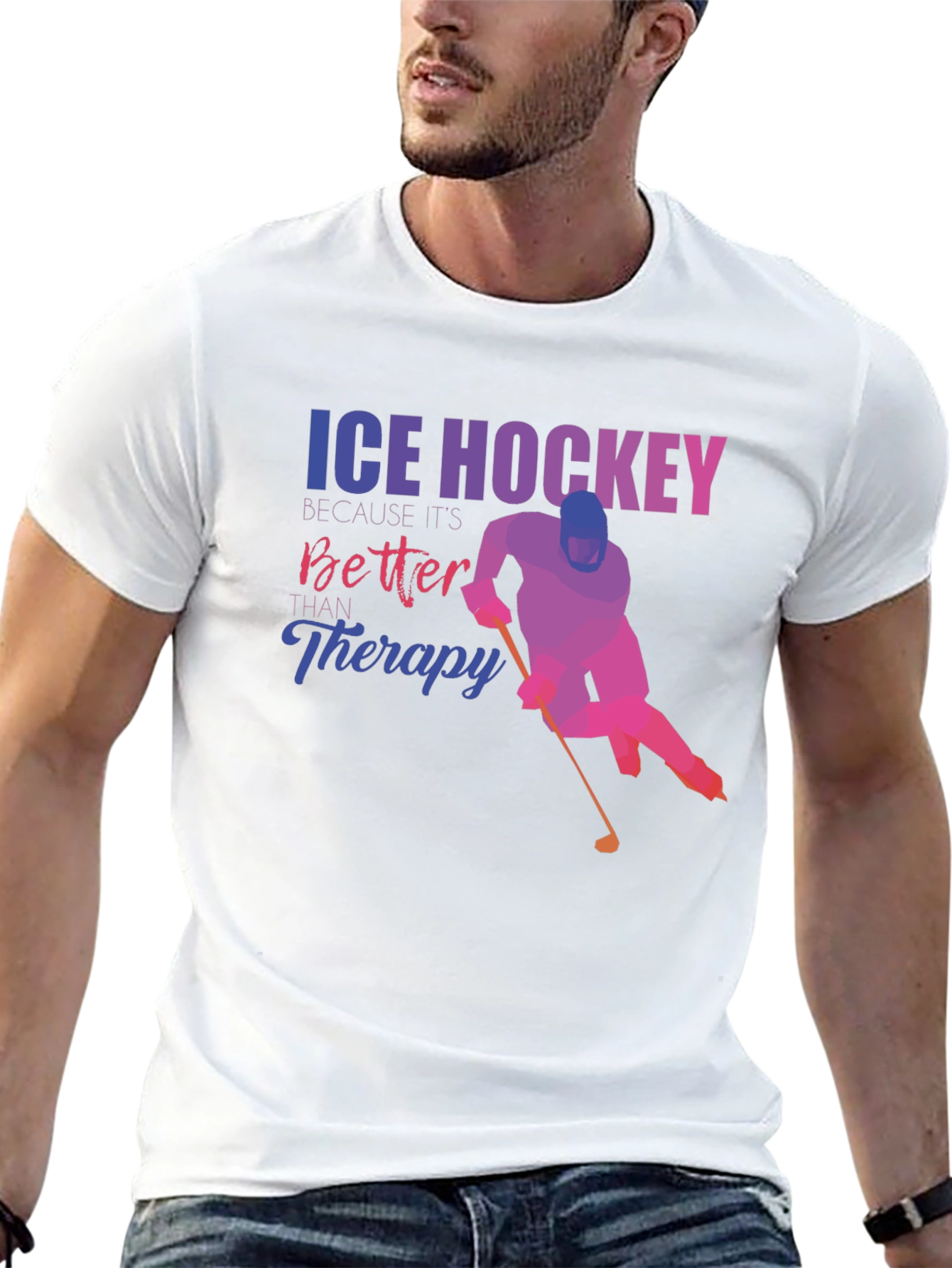 Ice Hockey Better Than Therapy Graphic Tee