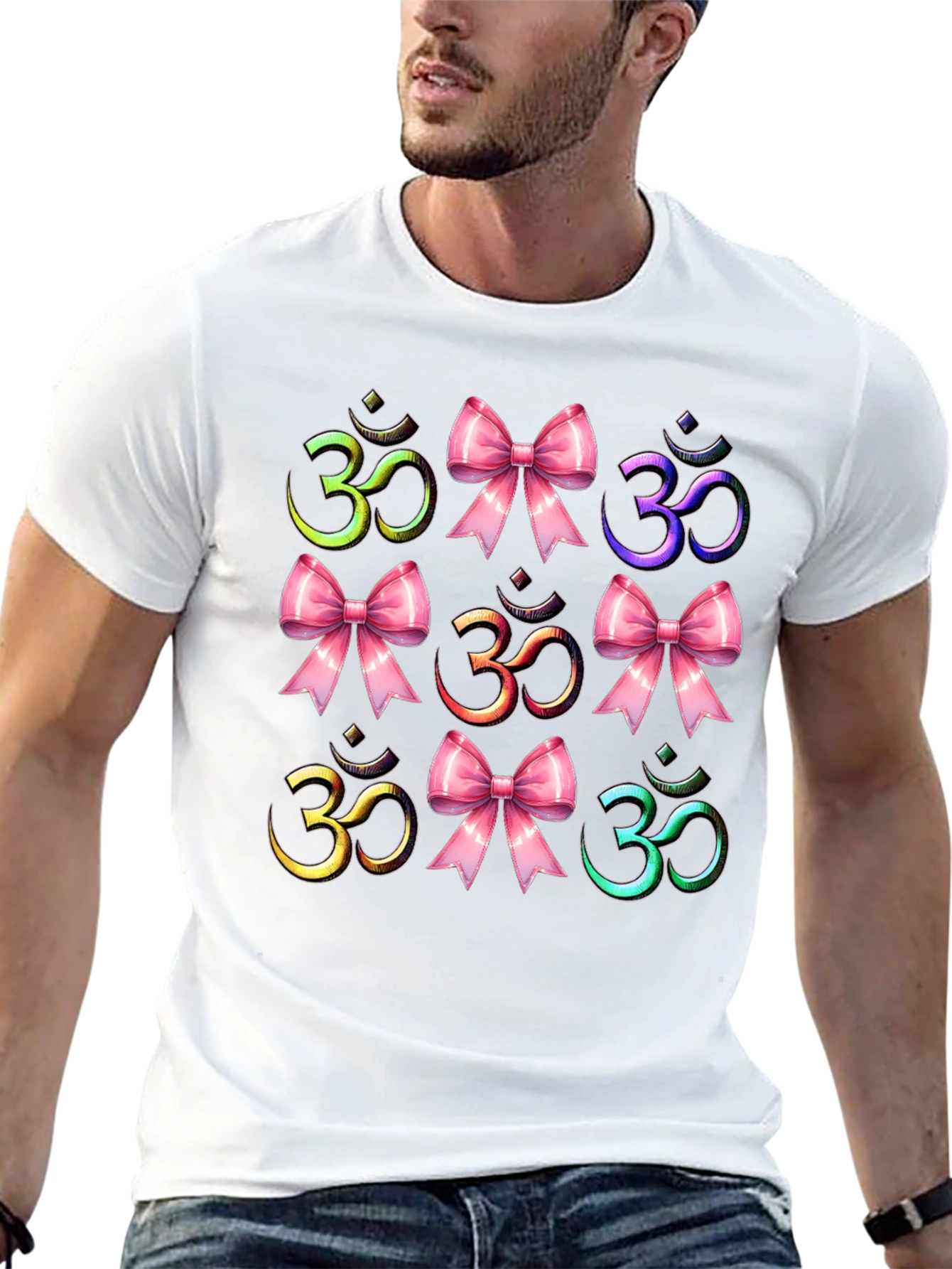 Om Symbol T-Shirt with Bows
