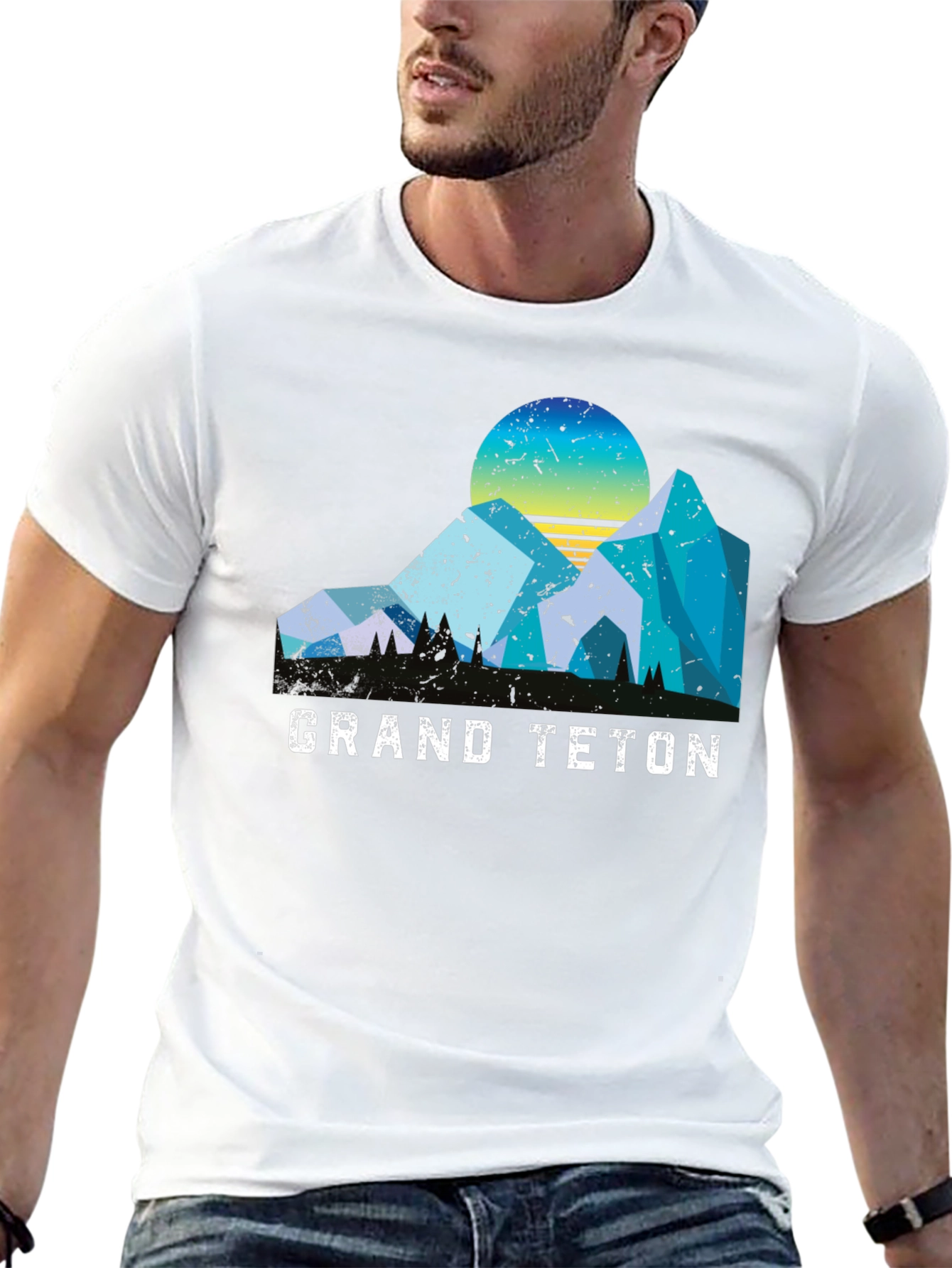 Grand Teton Graphic Tee - Retro Mountain Shirt