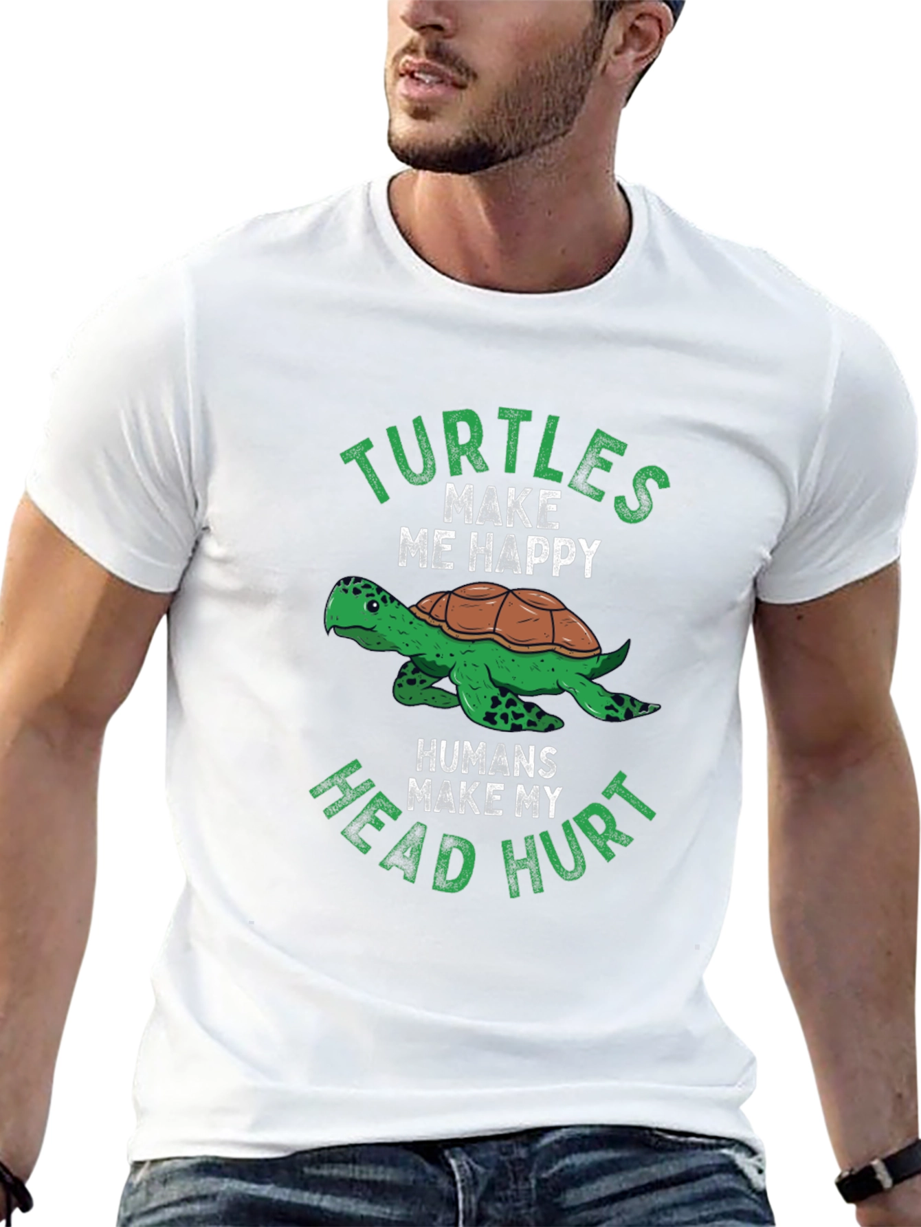 Funny Turtle T-Shirt - Turtles Make Me Happy Tee