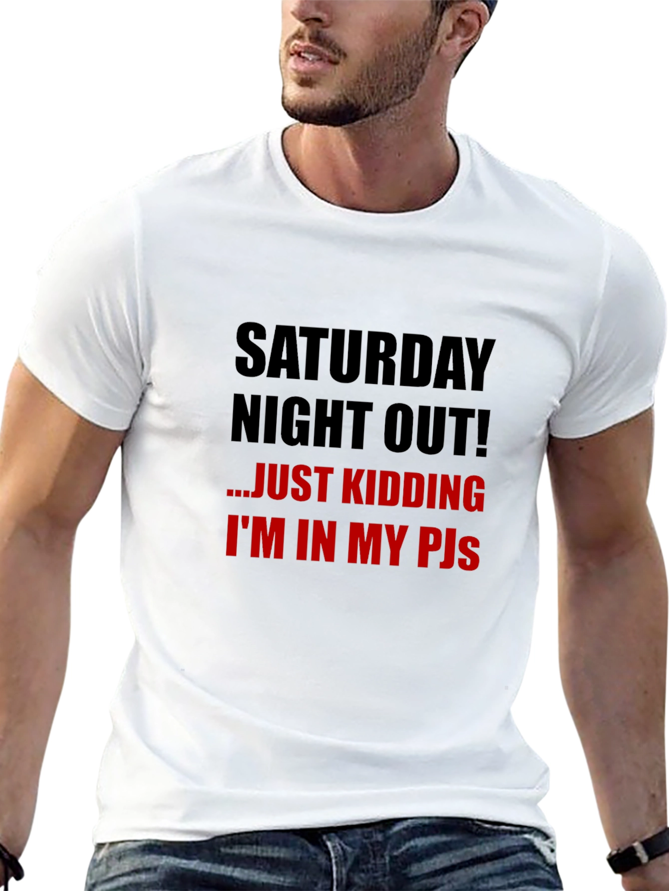 Saturday Night In T-Shirt - Funny Novelty Tee