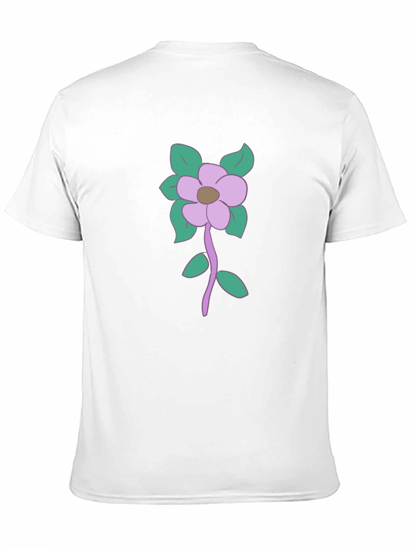Floral Graphic Print Mens Black T-Shirt
