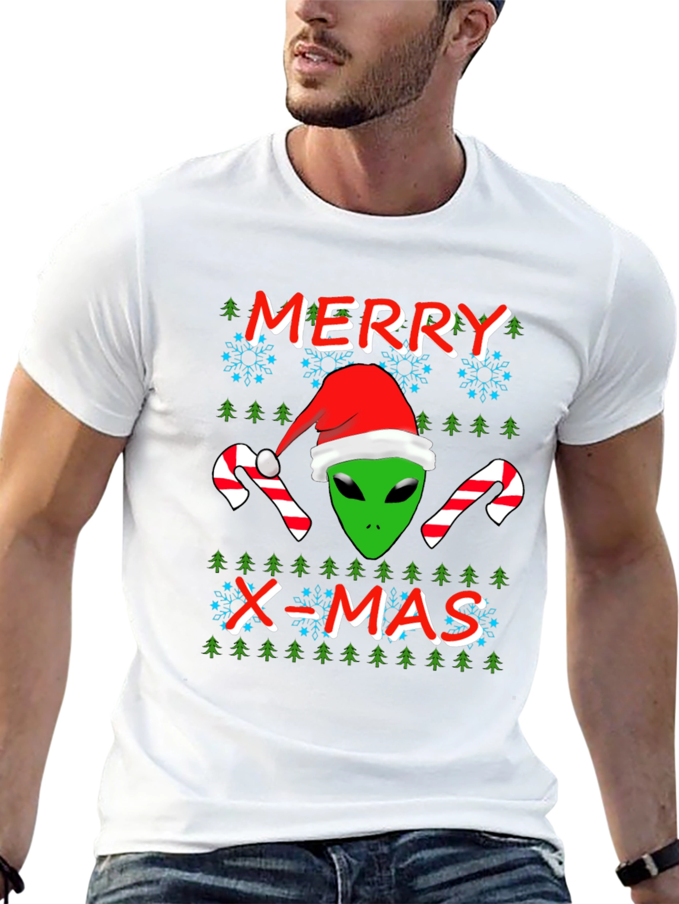 Alien Merry X-Mas Holiday T-Shirt