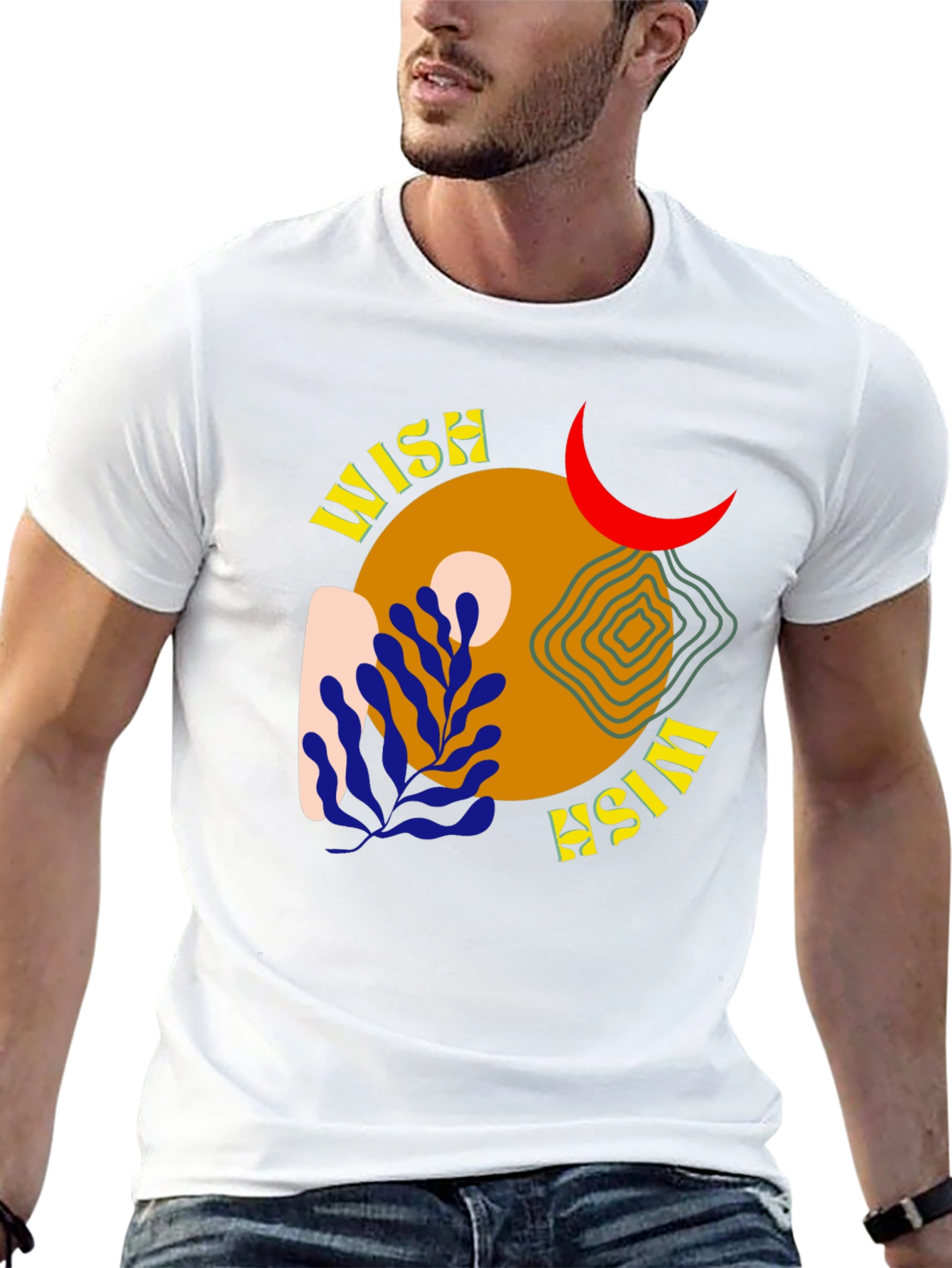 Wish Graphic Tee - Black Cotton Casual Shirt