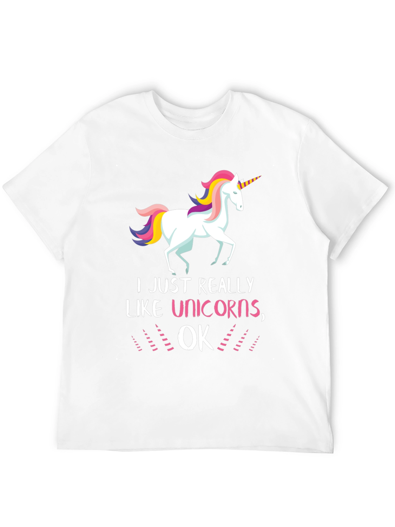 I Like Unicorns OK Black T-Shirt