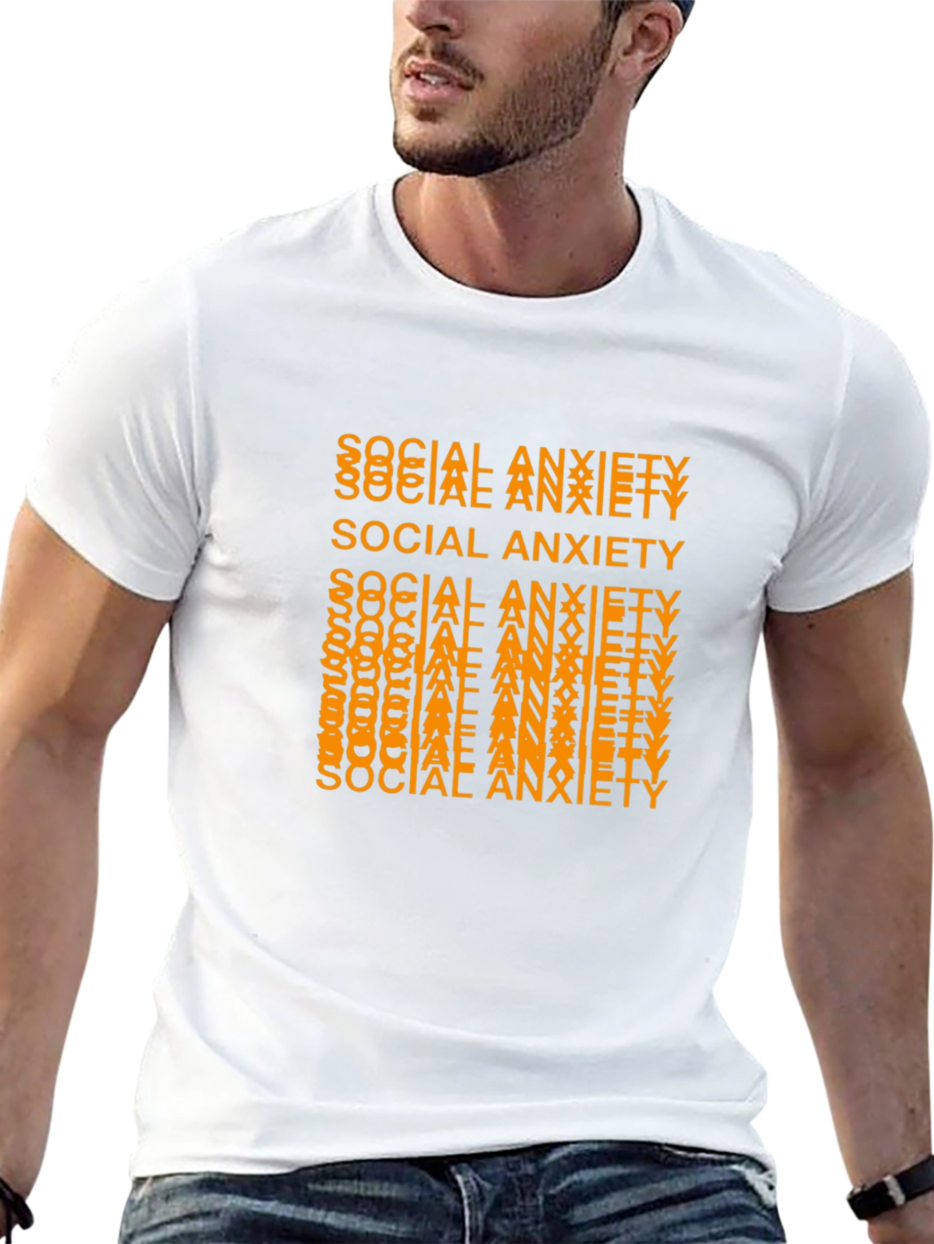 Social Anxiety Graphic Tee - Trendy Statement Shirt
