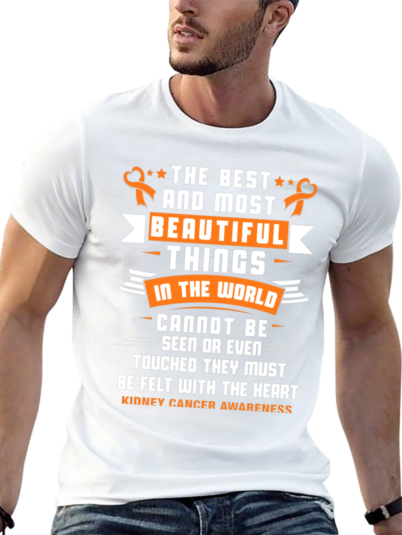 Kidney Cancer Awareness T-Shirt: Best Things Heart