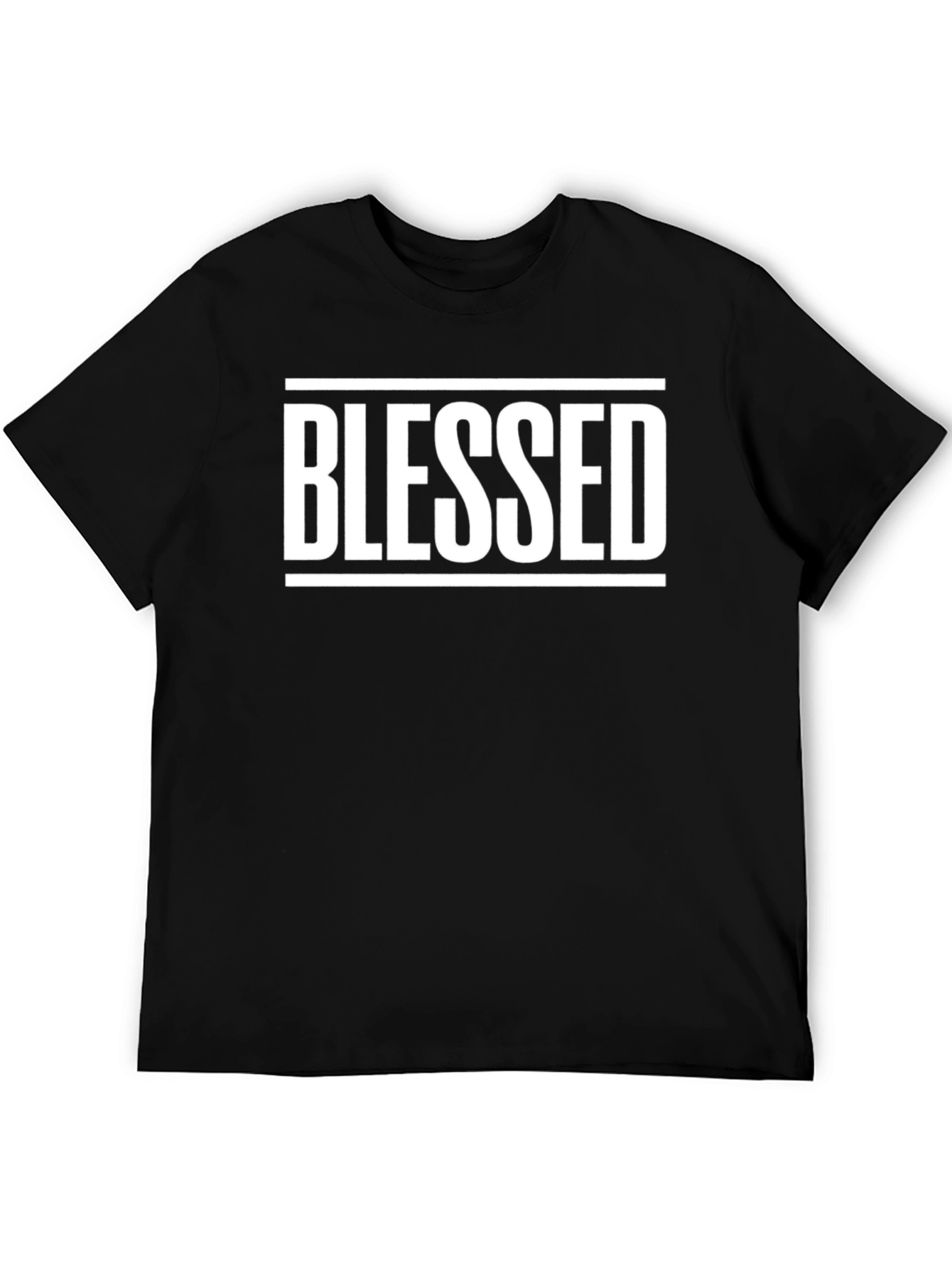 Blessed Graphic T-Shirt - Black Crew Neck Tee