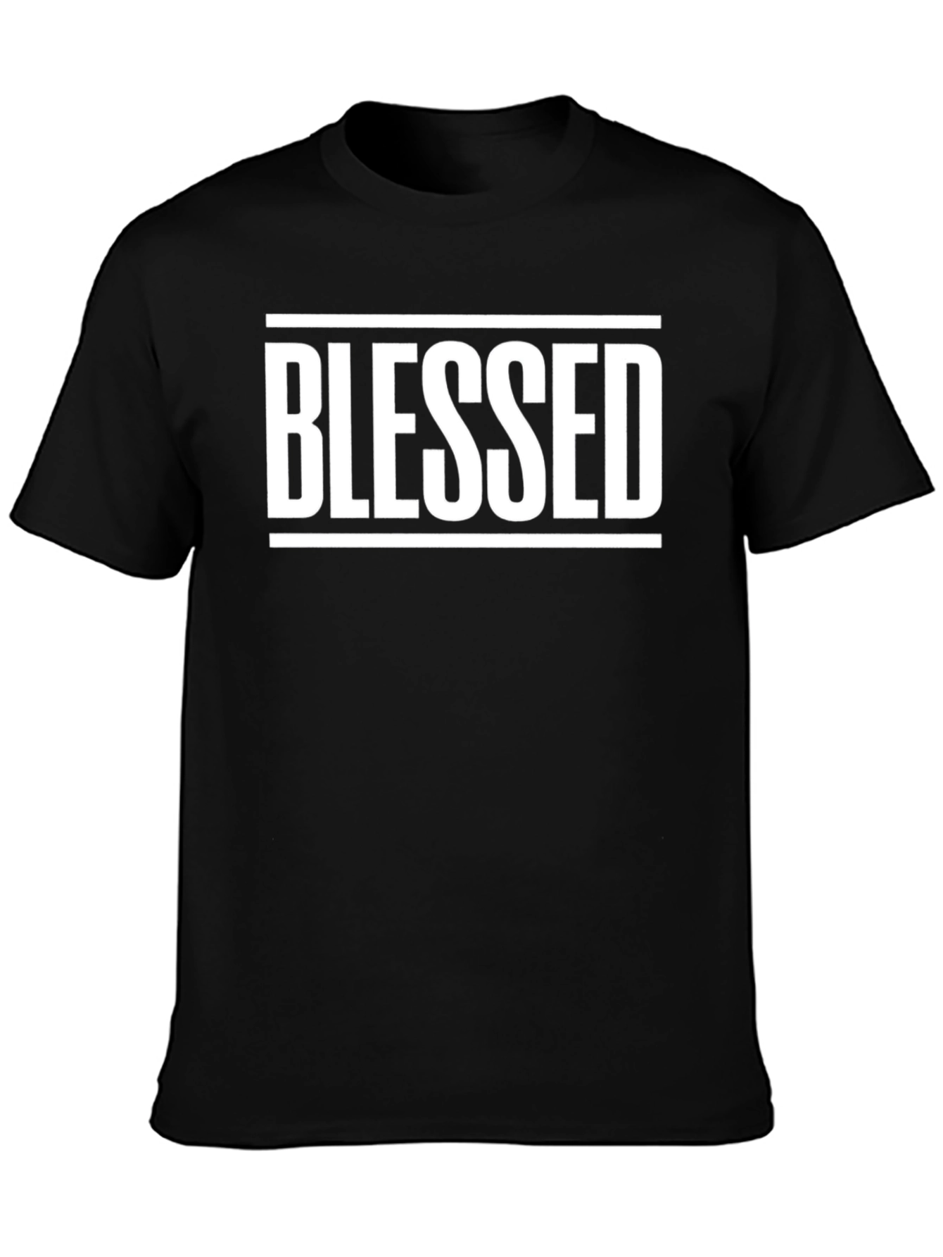 Blessed Graphic T-Shirt - Black Crew Neck Tee