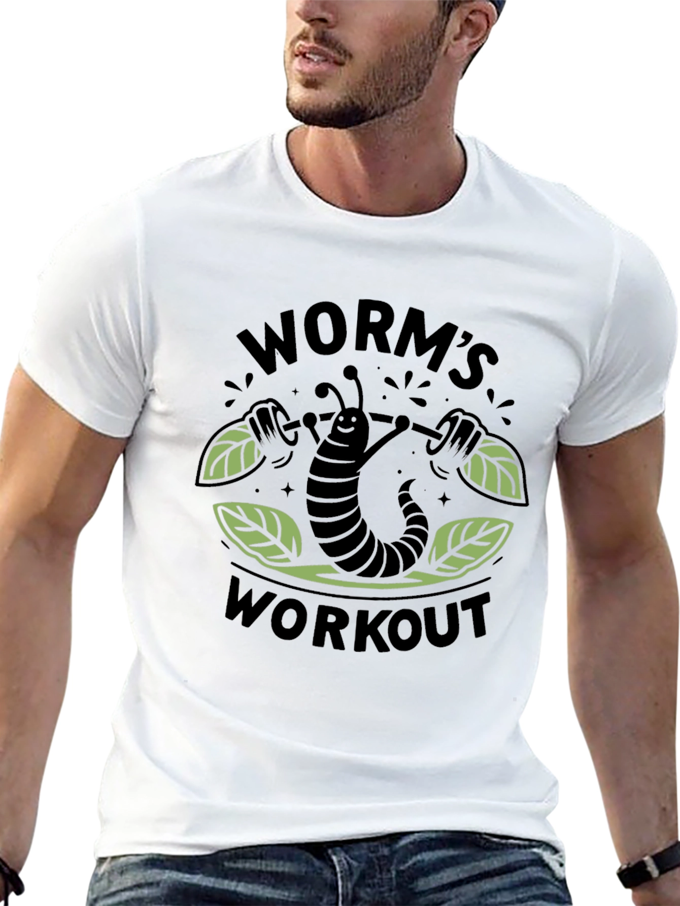 Worms Workout T-Shirt - Black Cotton Tee