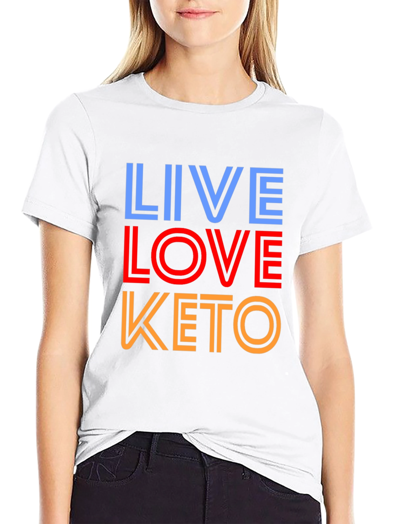 Live Love Keto Black Graphic Tee