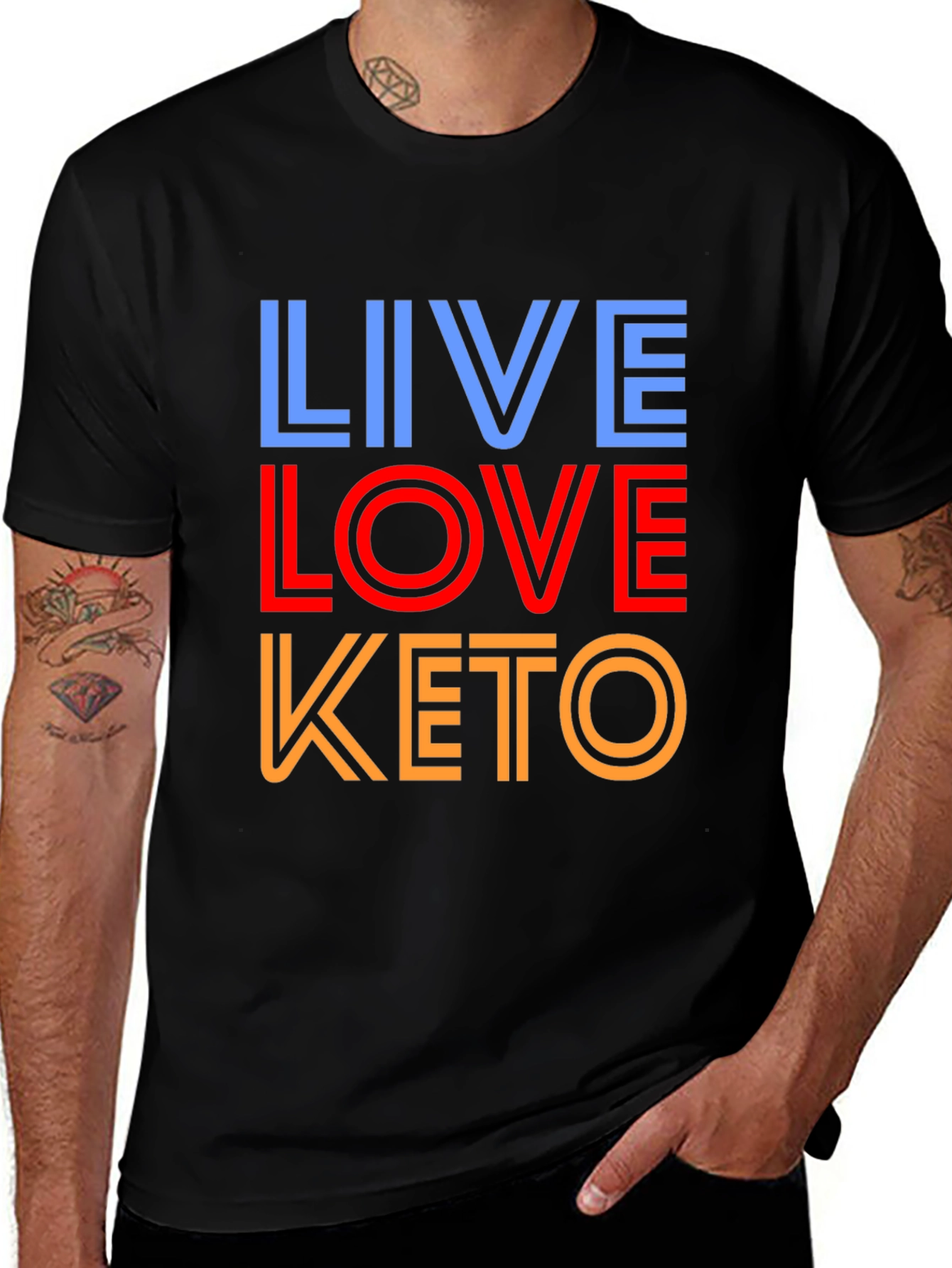 Live Love Keto Black Graphic Tee